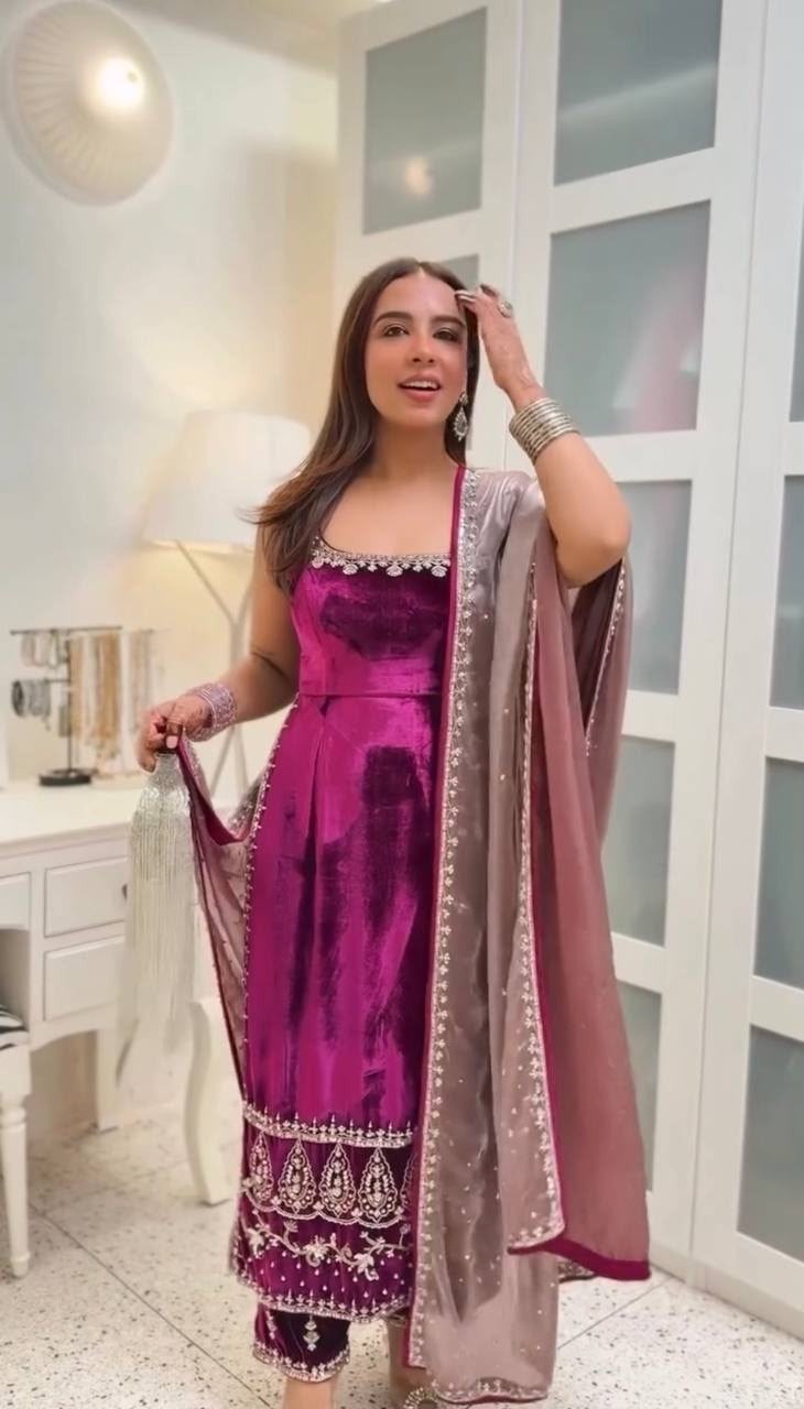 MT-1060 | Heavy Viscose Velvet Designer Party Wear Collection