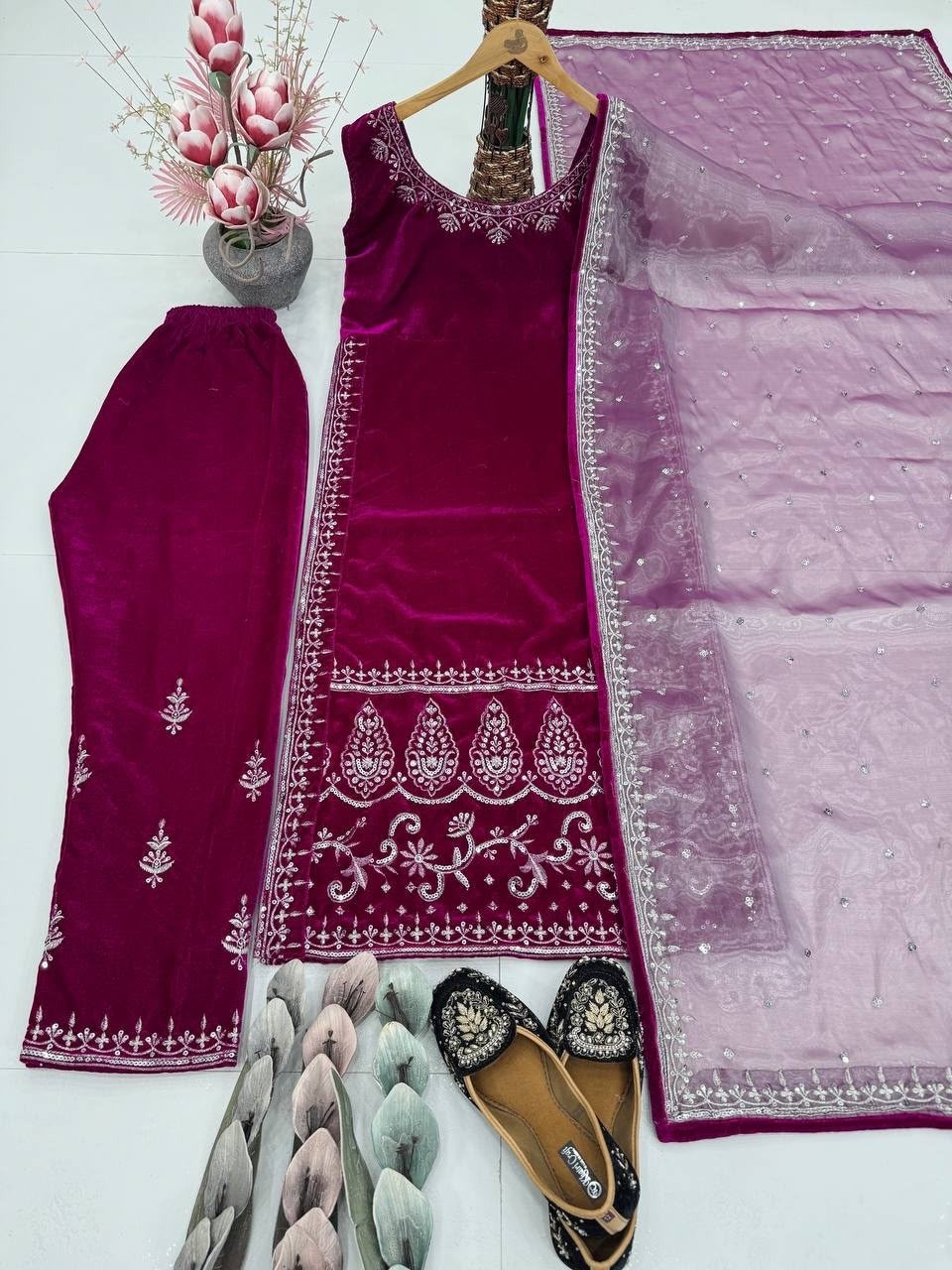 MT-1060 | Heavy Viscose Velvet Designer Party Wear Collection