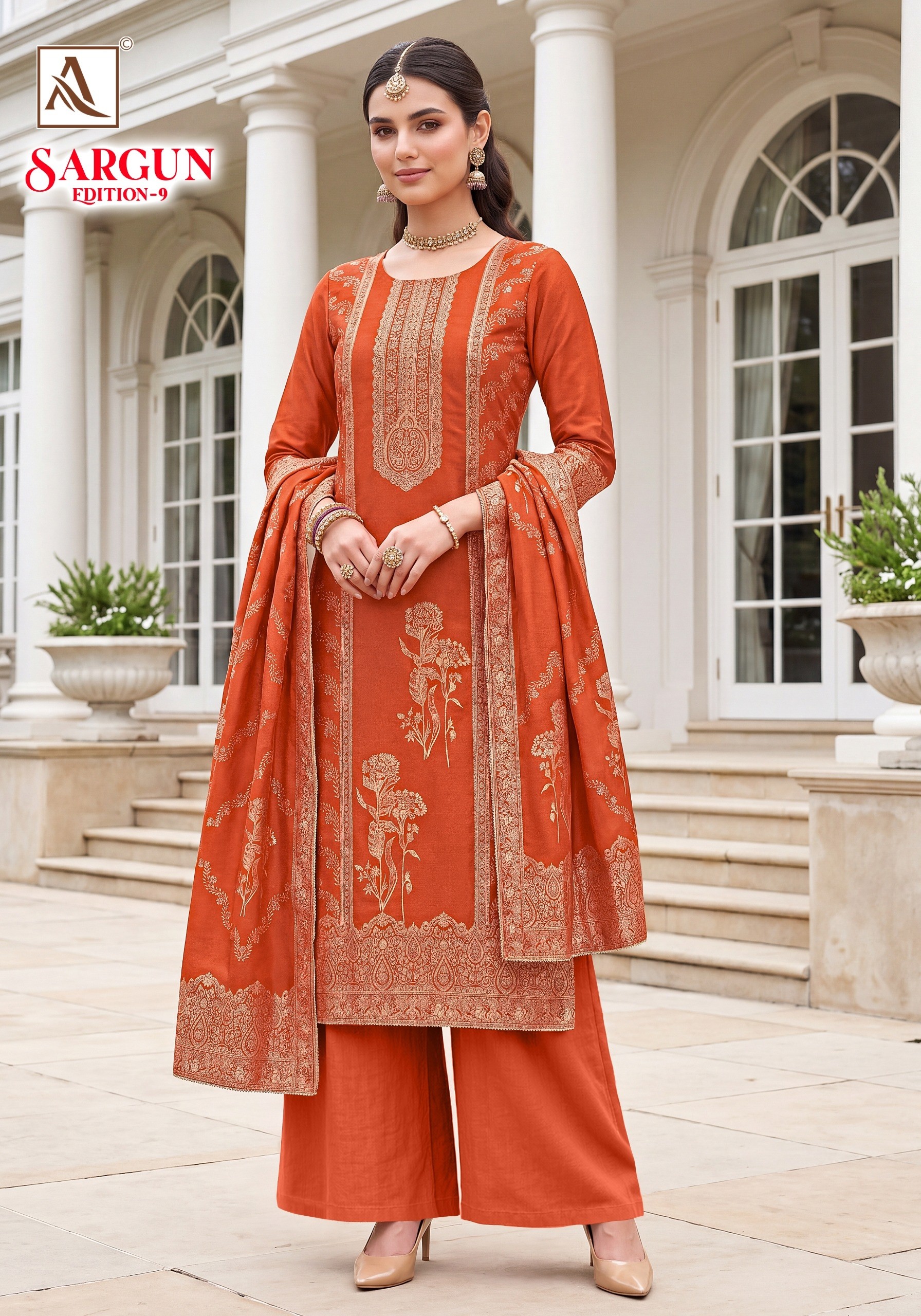 ALOK SUIT | SARGUN-9 | Viscose Maslin Jacquard Designer Collection