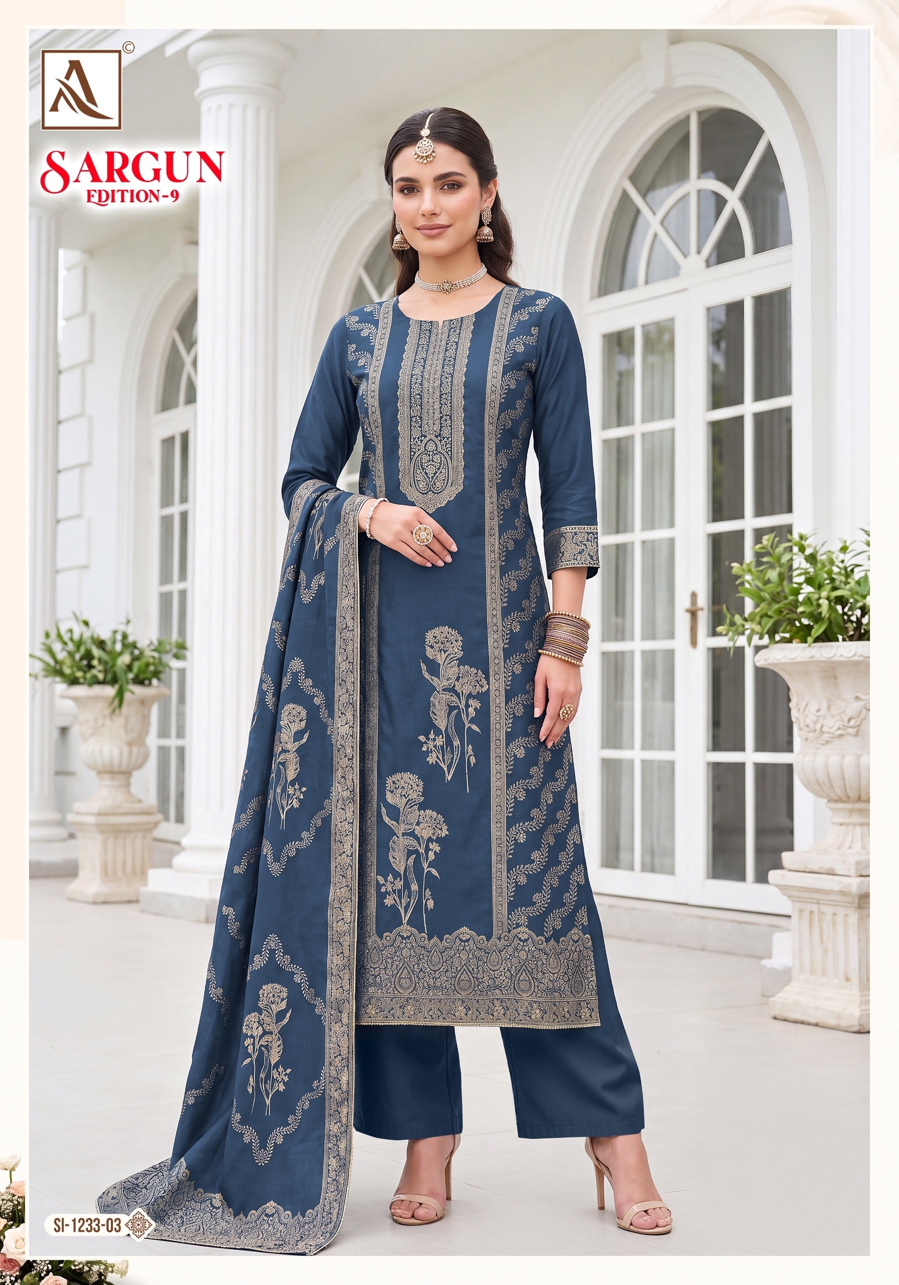 ALOK SUIT | SARGUN-9 | Viscose Maslin Jacquard Designer Collection