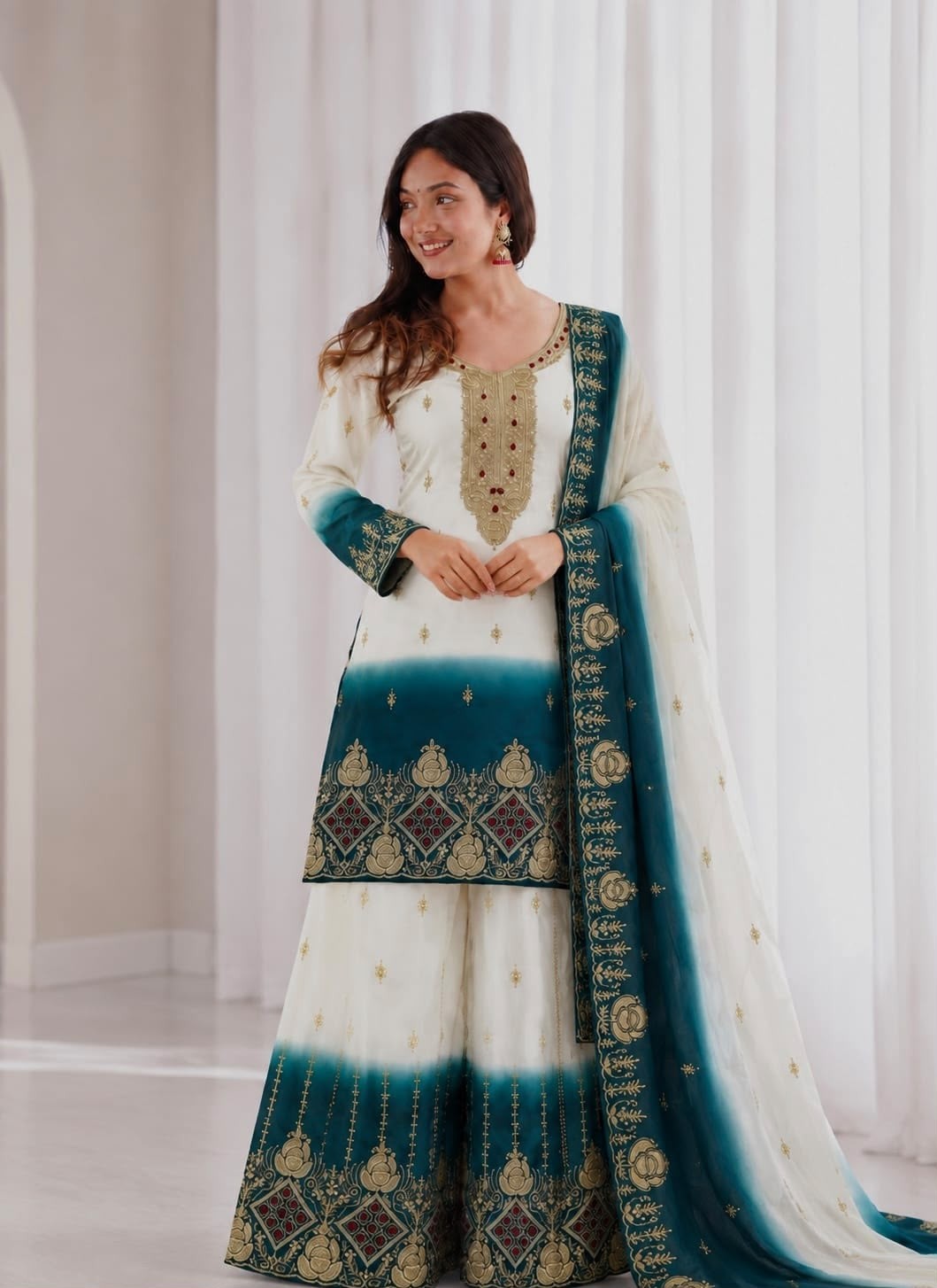 jd-658-dual-tone-pending-star-georgette-embroidered-palazzo-set