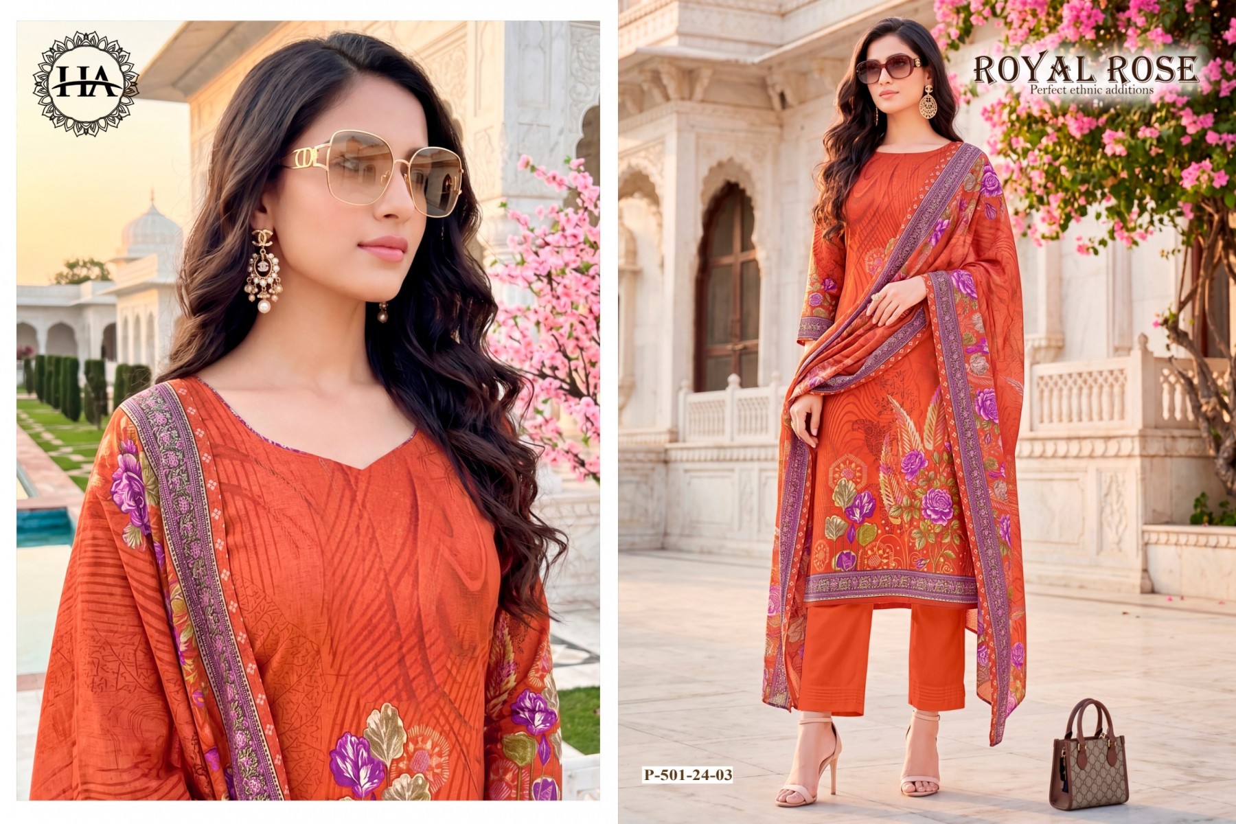 ALOK SUIT | ROYAL ROSE | Pure Zam Designer Collection
