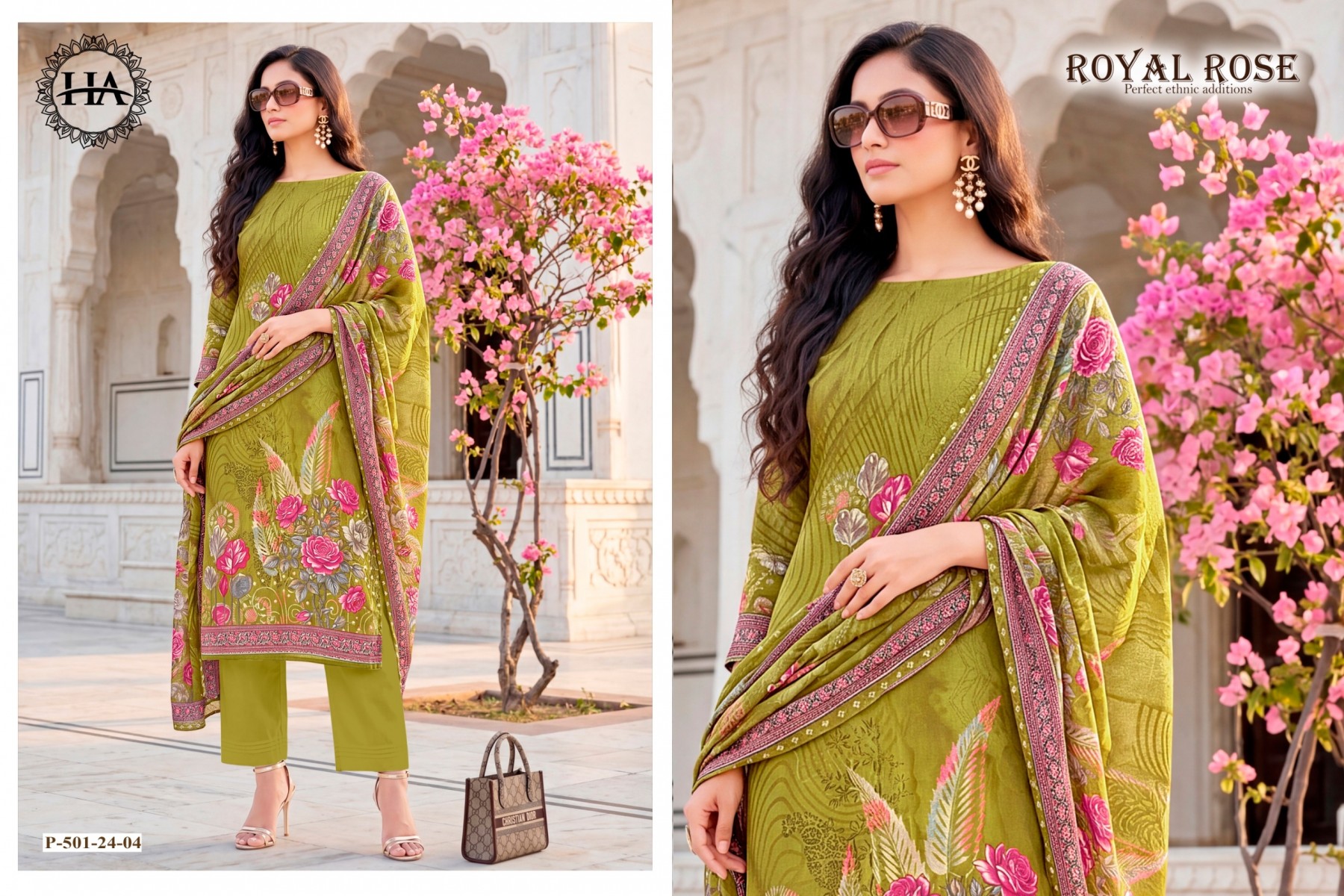 ALOK SUIT | ROYAL ROSE | Pure Zam Designer Collection