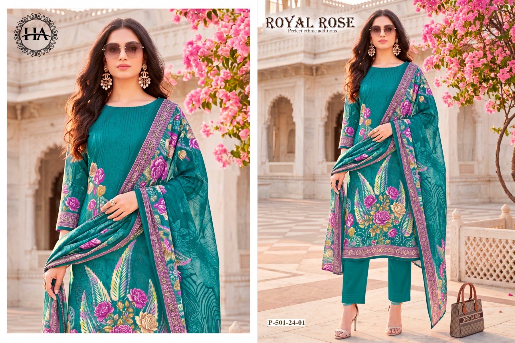 ALOK SUIT | ROYAL ROSE | Pure Zam Designer Collection