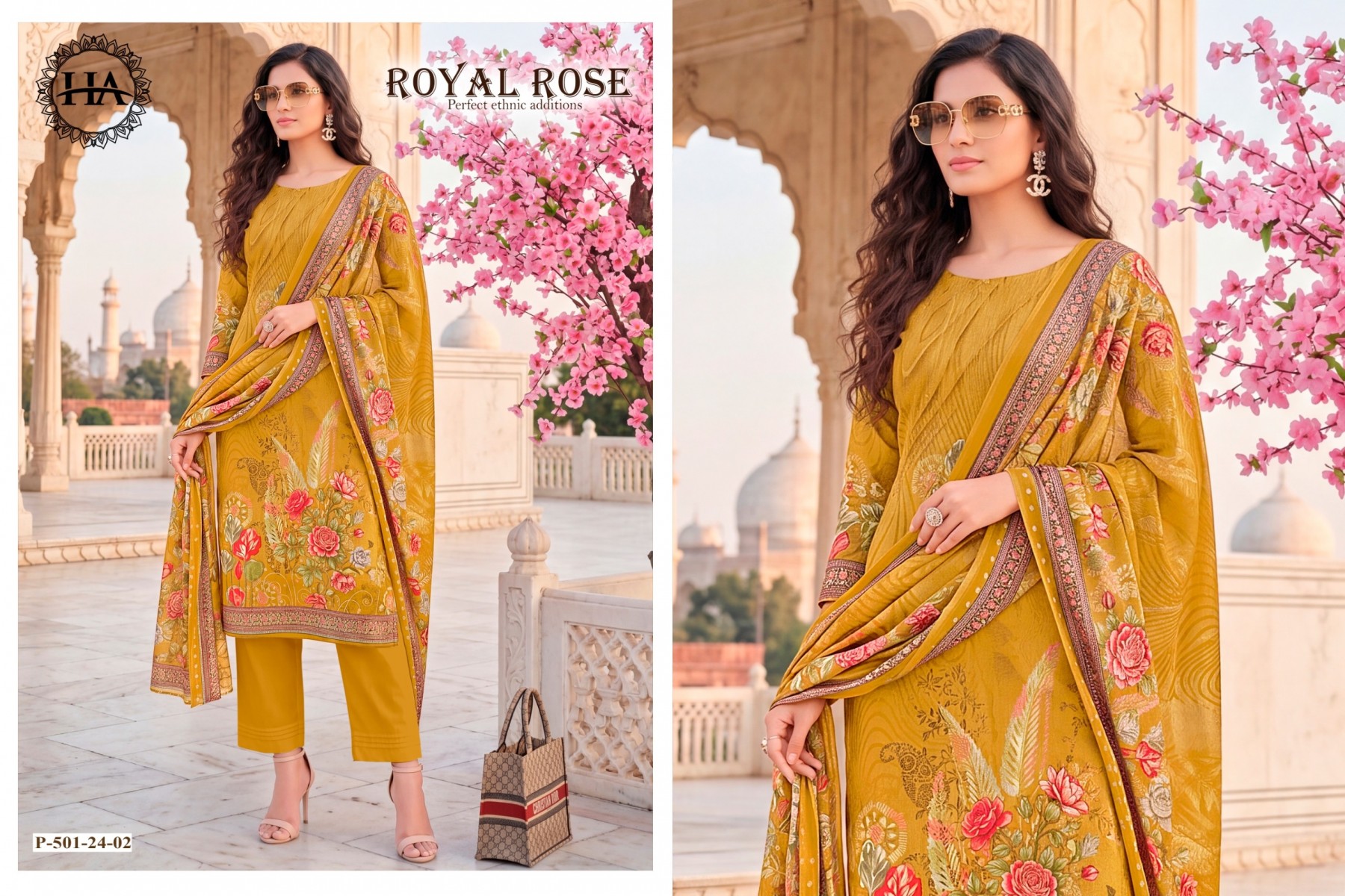ALOK SUIT | ROYAL ROSE | Pure Zam Designer Collection