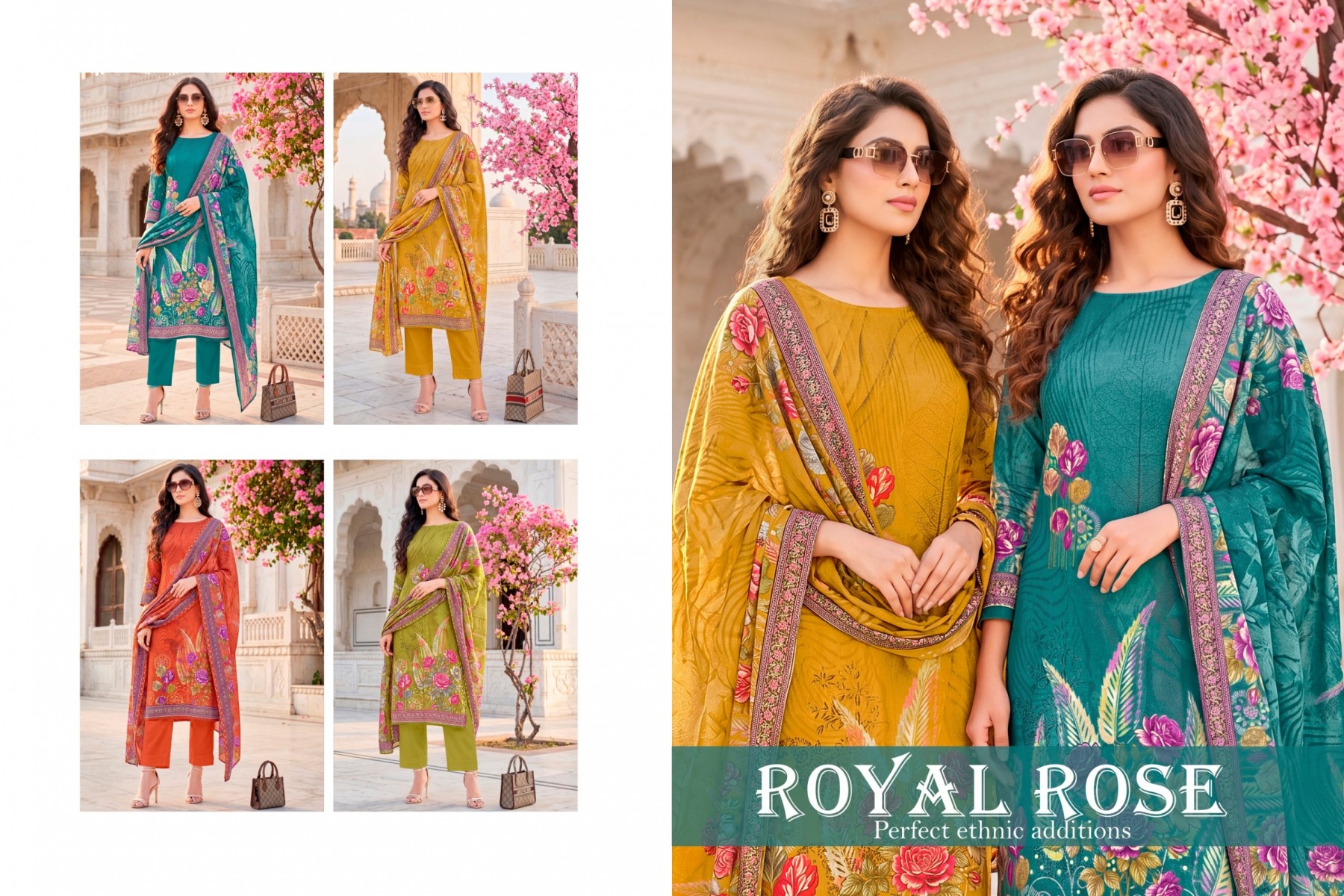 ALOK SUIT | ROYAL ROSE | Pure Zam Designer Collection