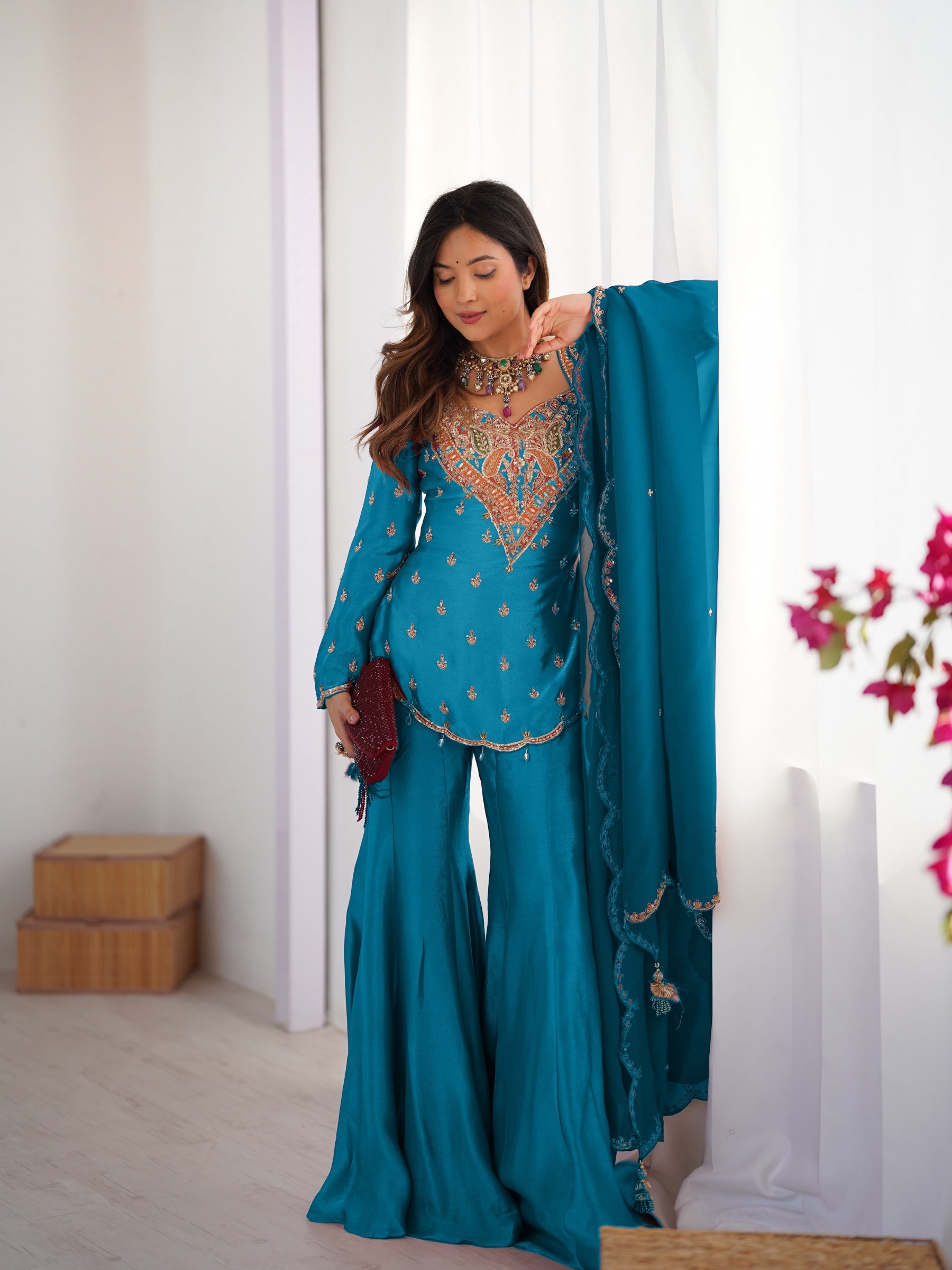 NSR-852 Heavy Simar Silk Embroidered Designer Collection