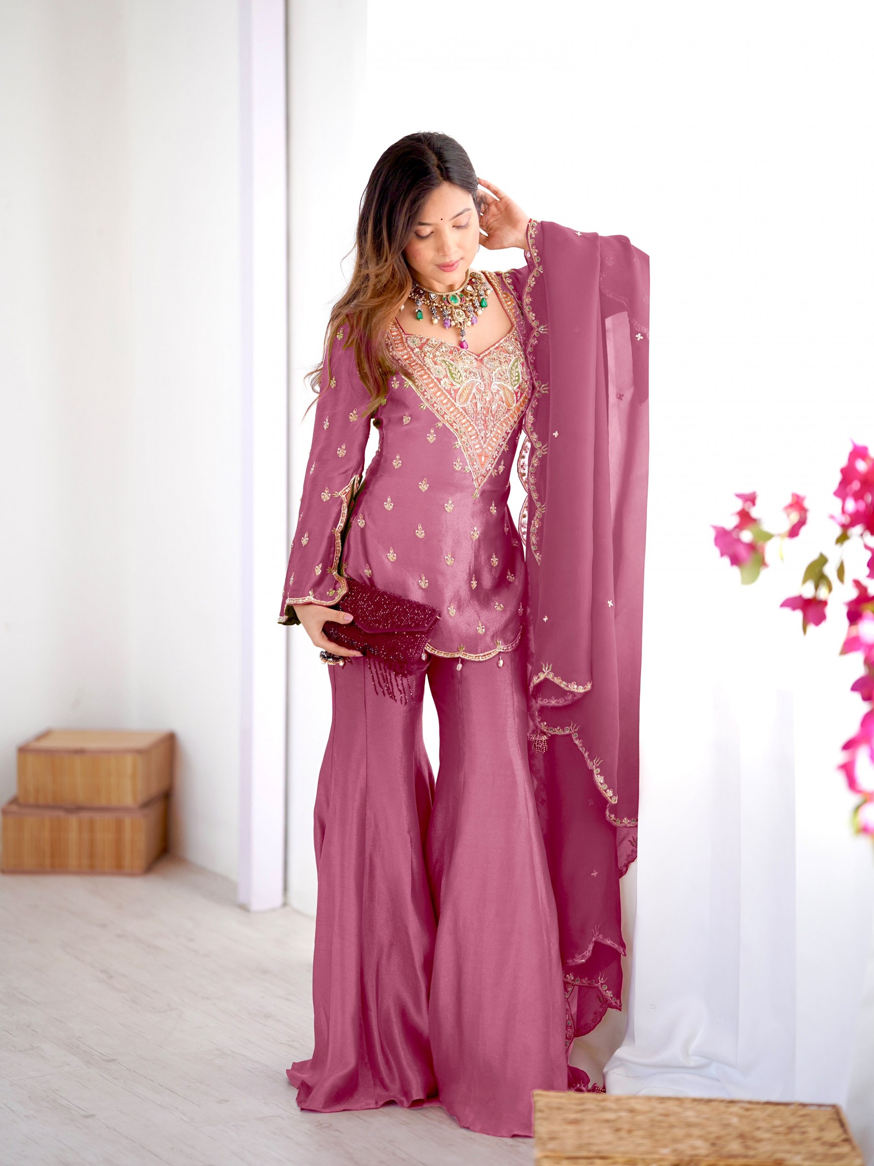 NSR-852 Heavy Simar Silk Embroidered Designer Collection