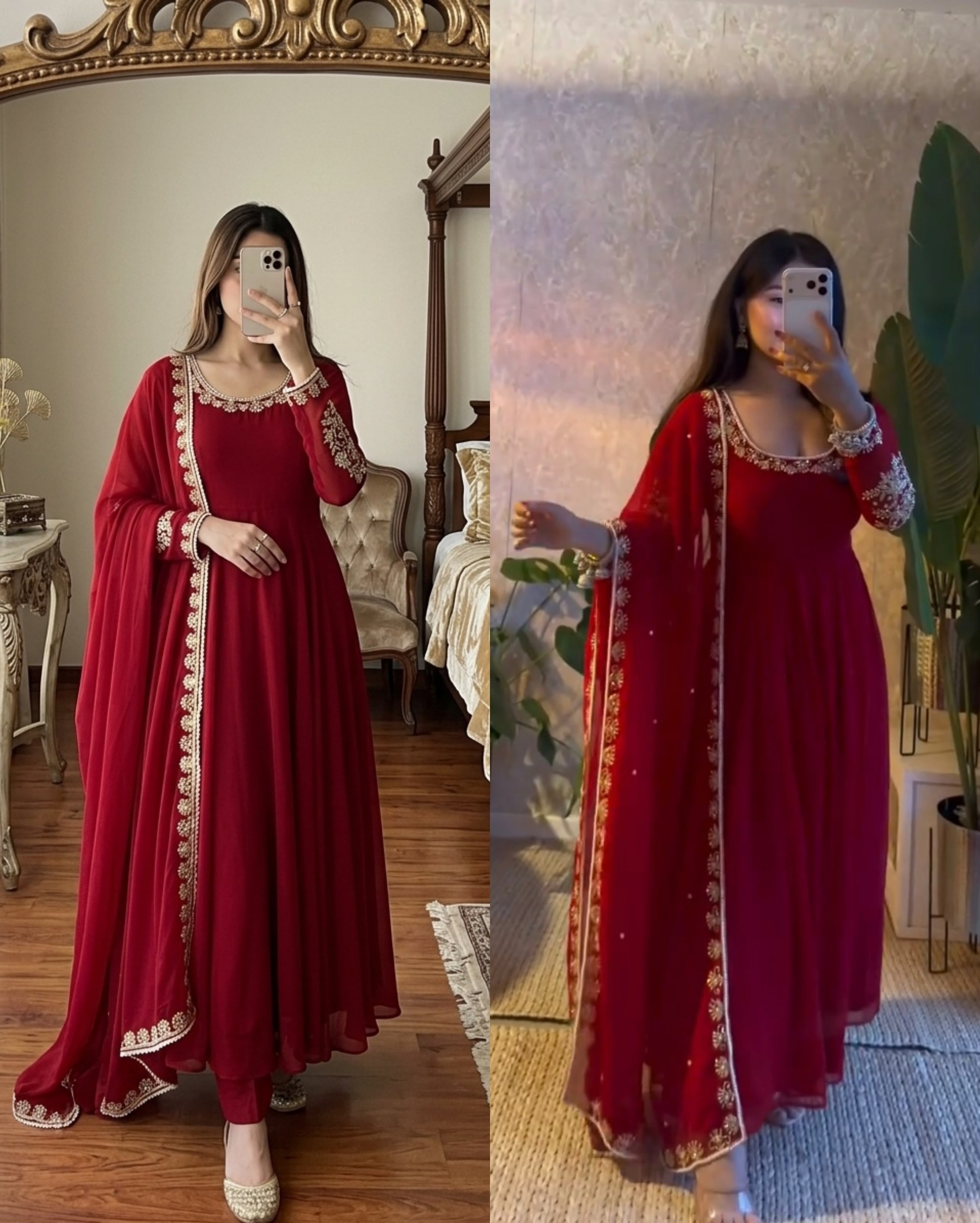 ZSR-3191 | Fox Georgette Embroidered Gown Collection