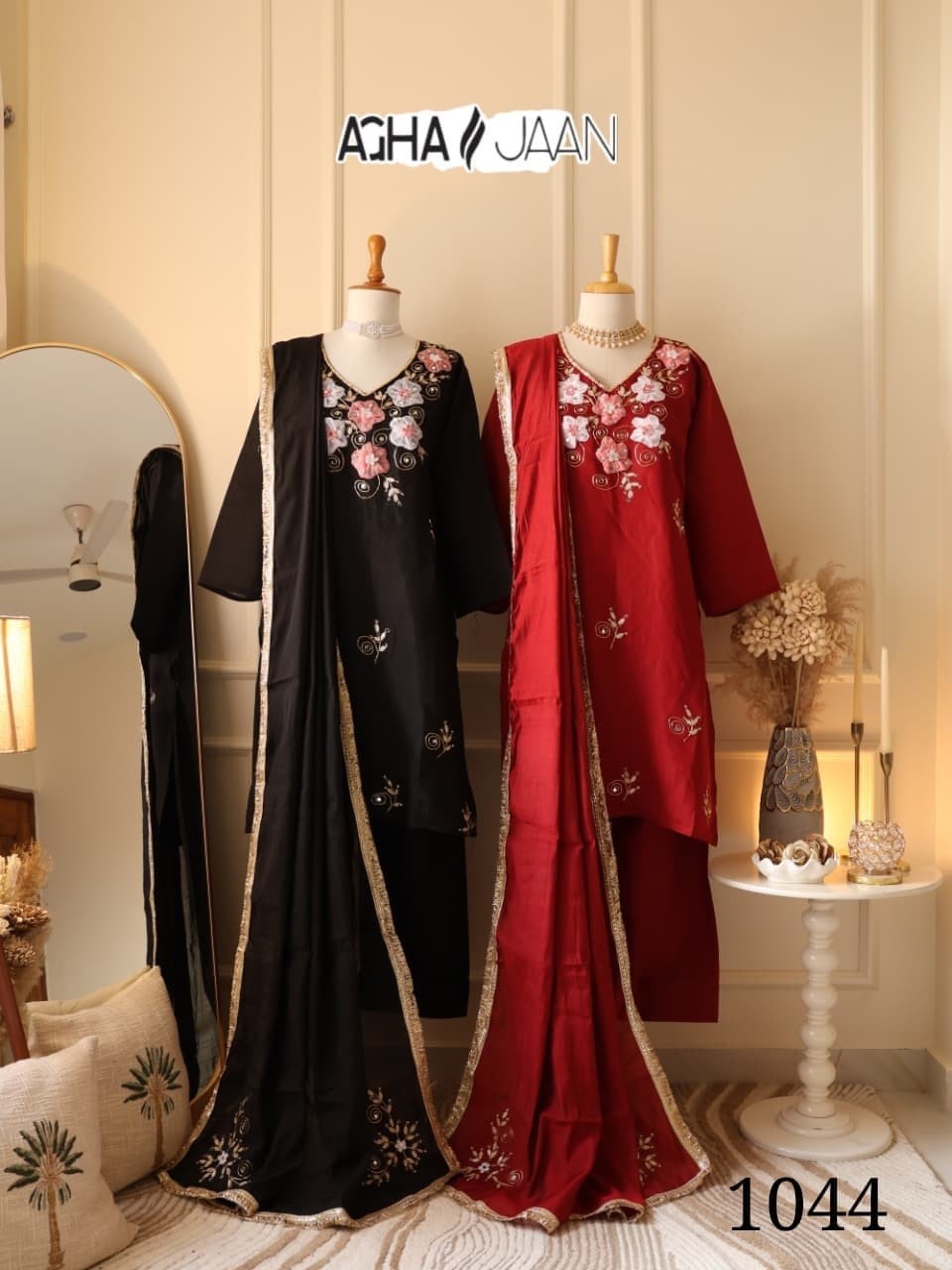 AGHAJAAN 1044 | Mul Chanderi Gota Patti Collection