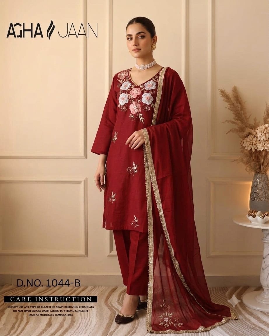 AGHAJAAN 1044 | Mul Chanderi Gota Patti Collection
