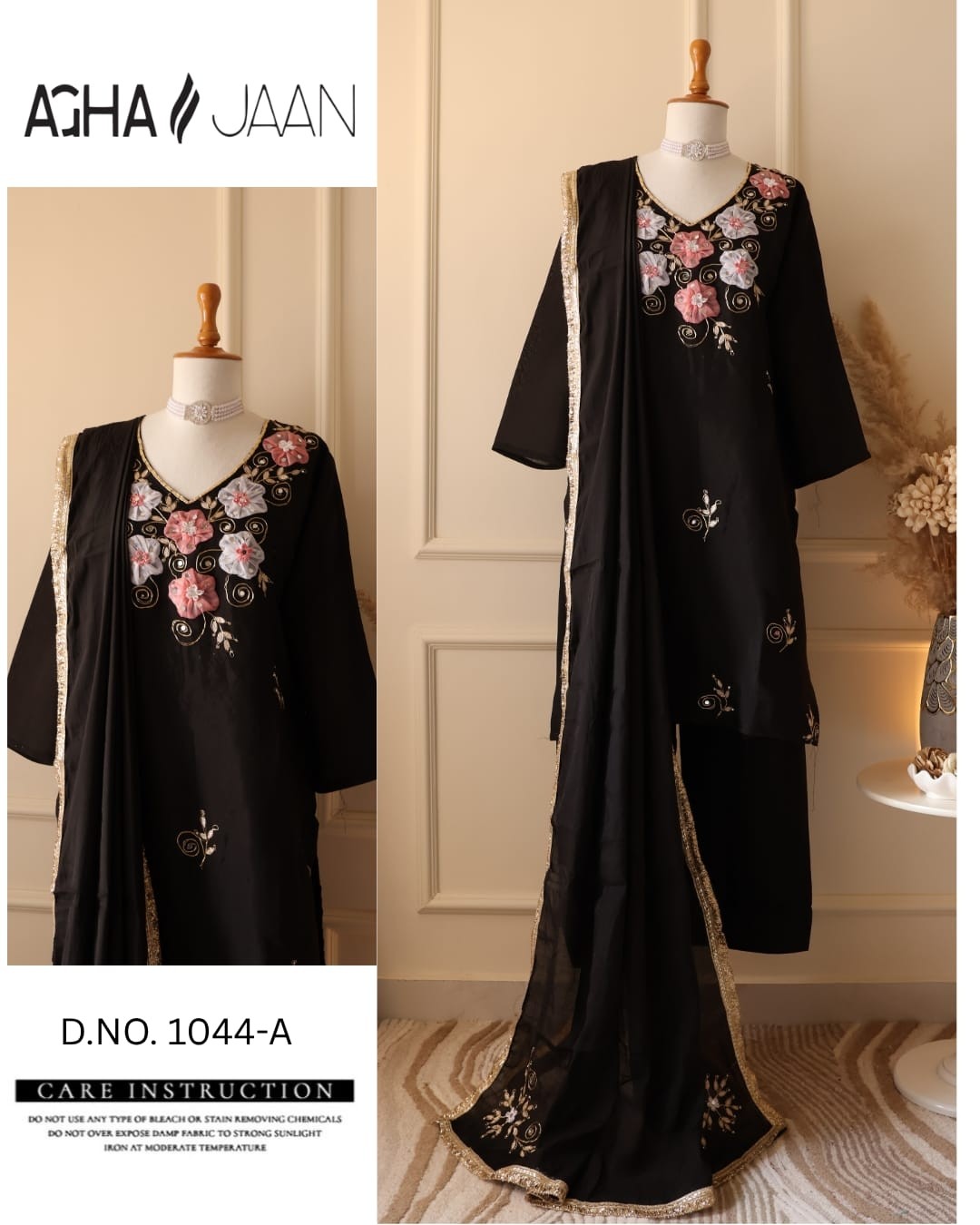 AGHAJAAN 1044 | Mul Chanderi Gota Patti Collection