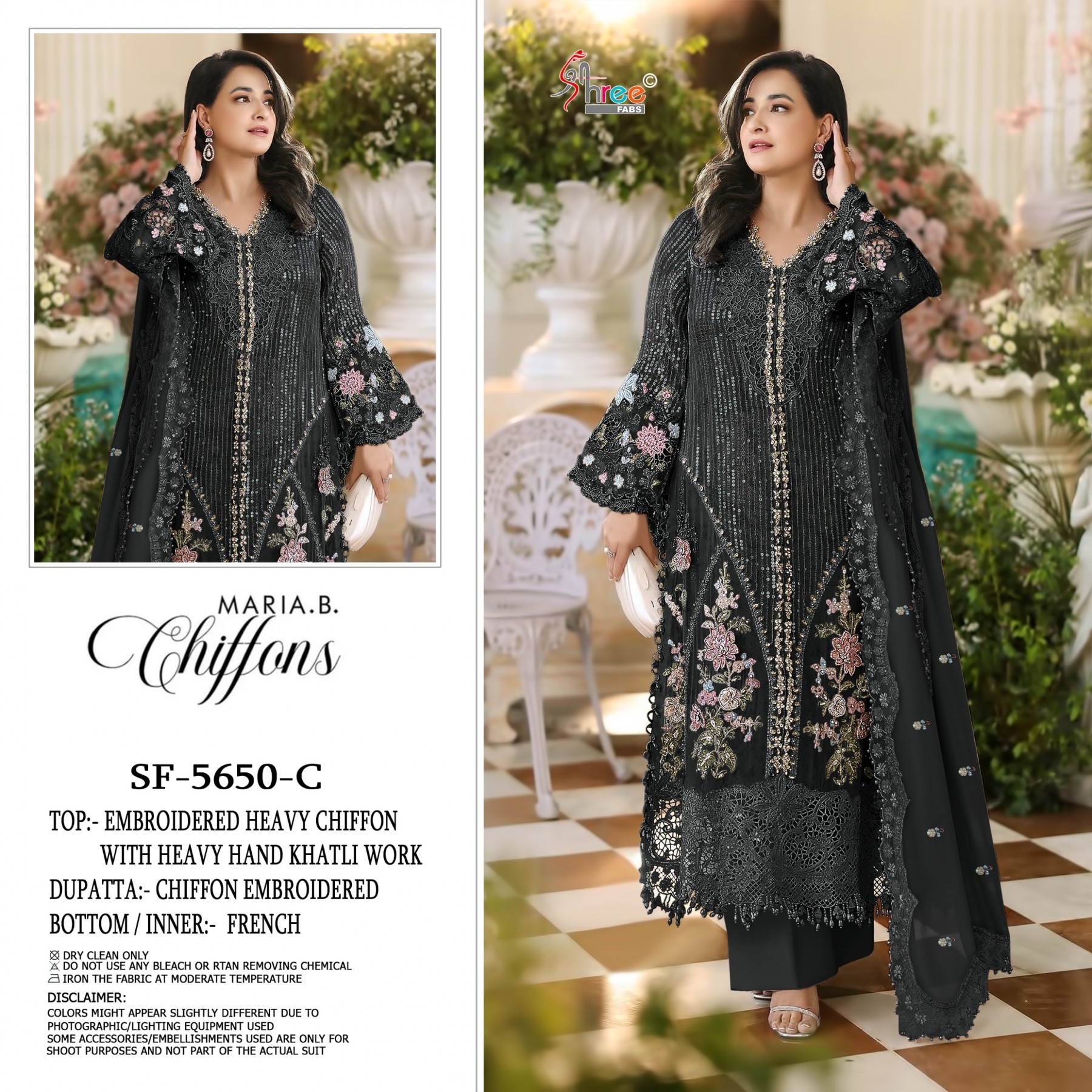 SF-5650 COLOR | Heavy Chiffon Hand Khatli Collection
