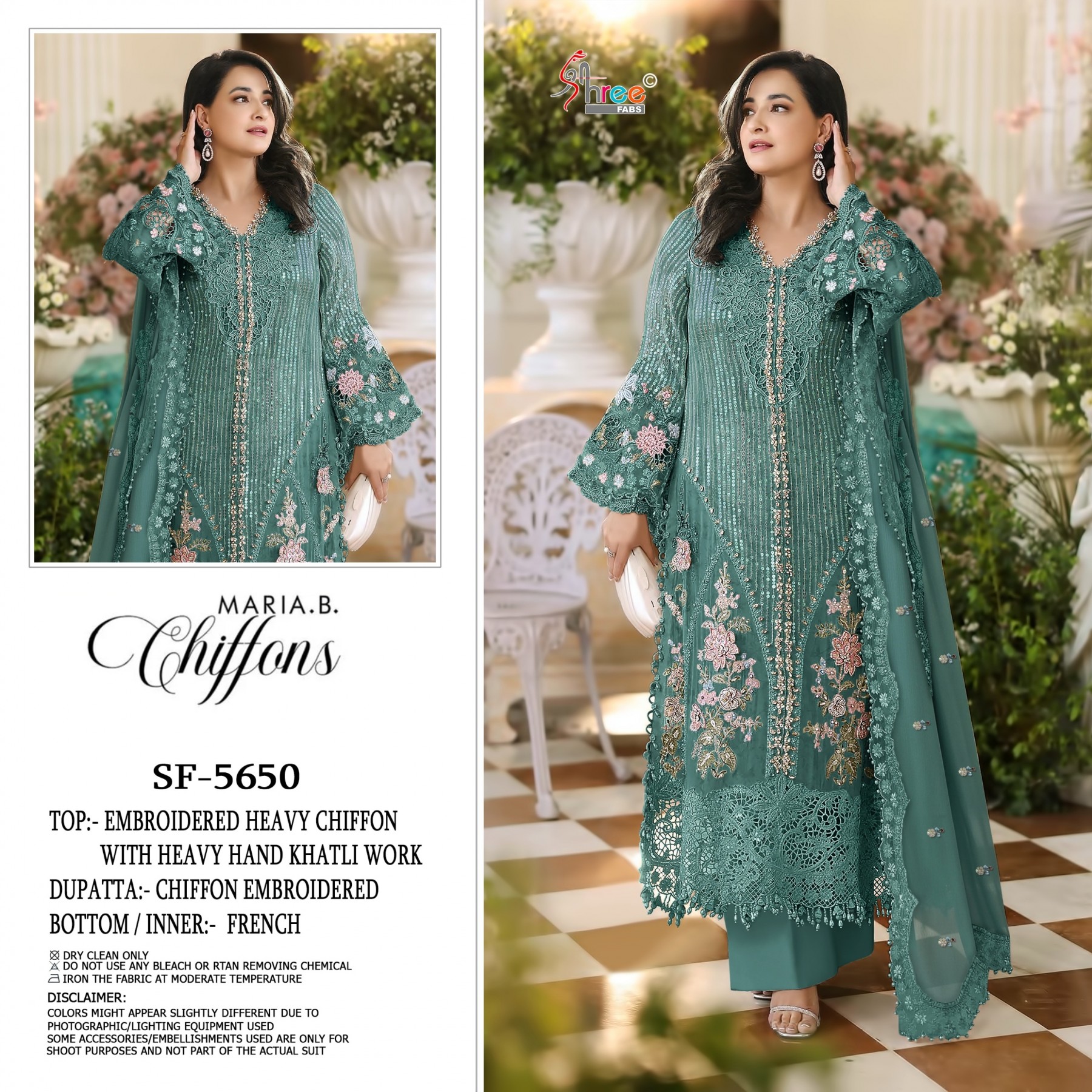 SF-5650 COLOR | Heavy Chiffon Hand Khatli Collection
