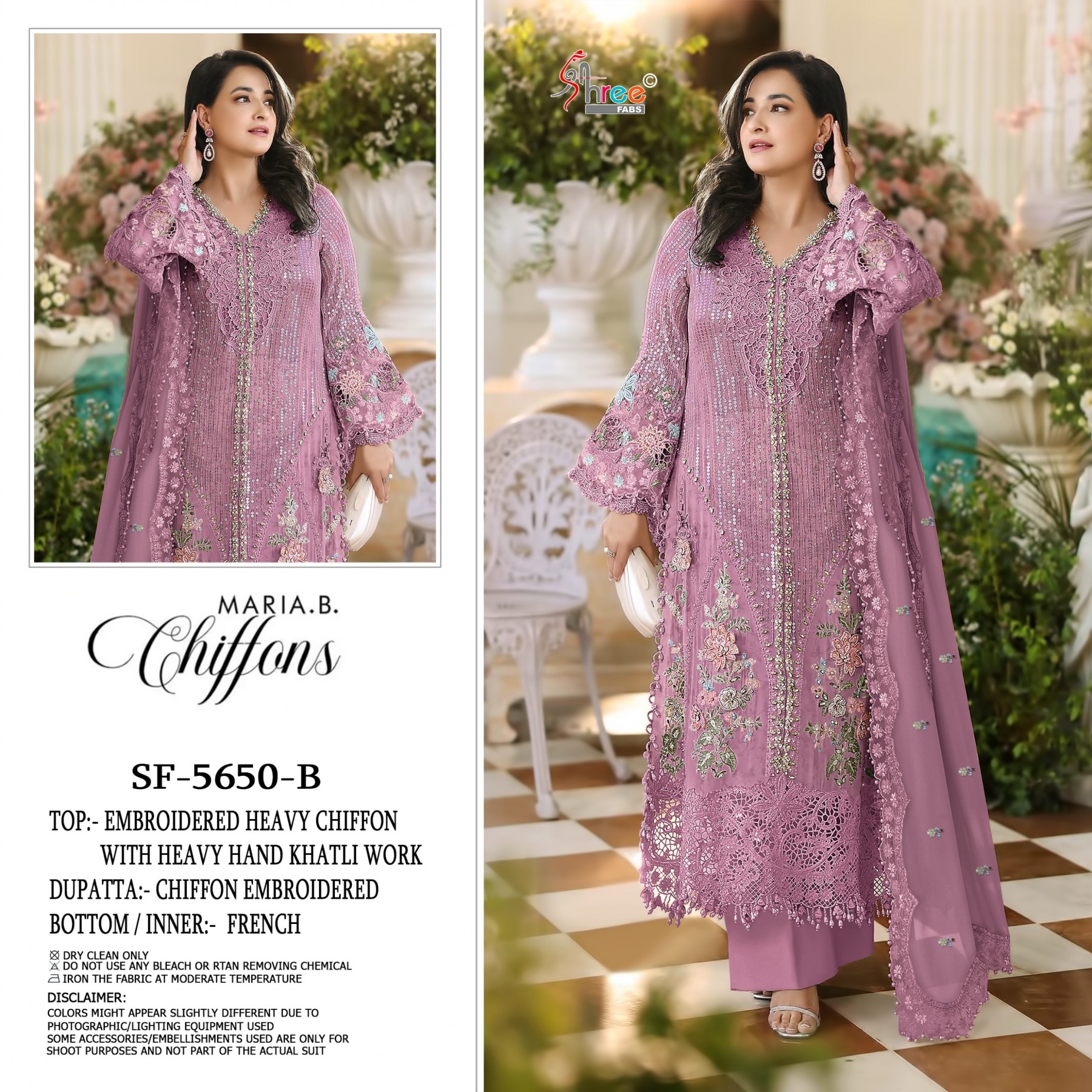 SF-5650 COLOR | Heavy Chiffon Hand Khatli Collection