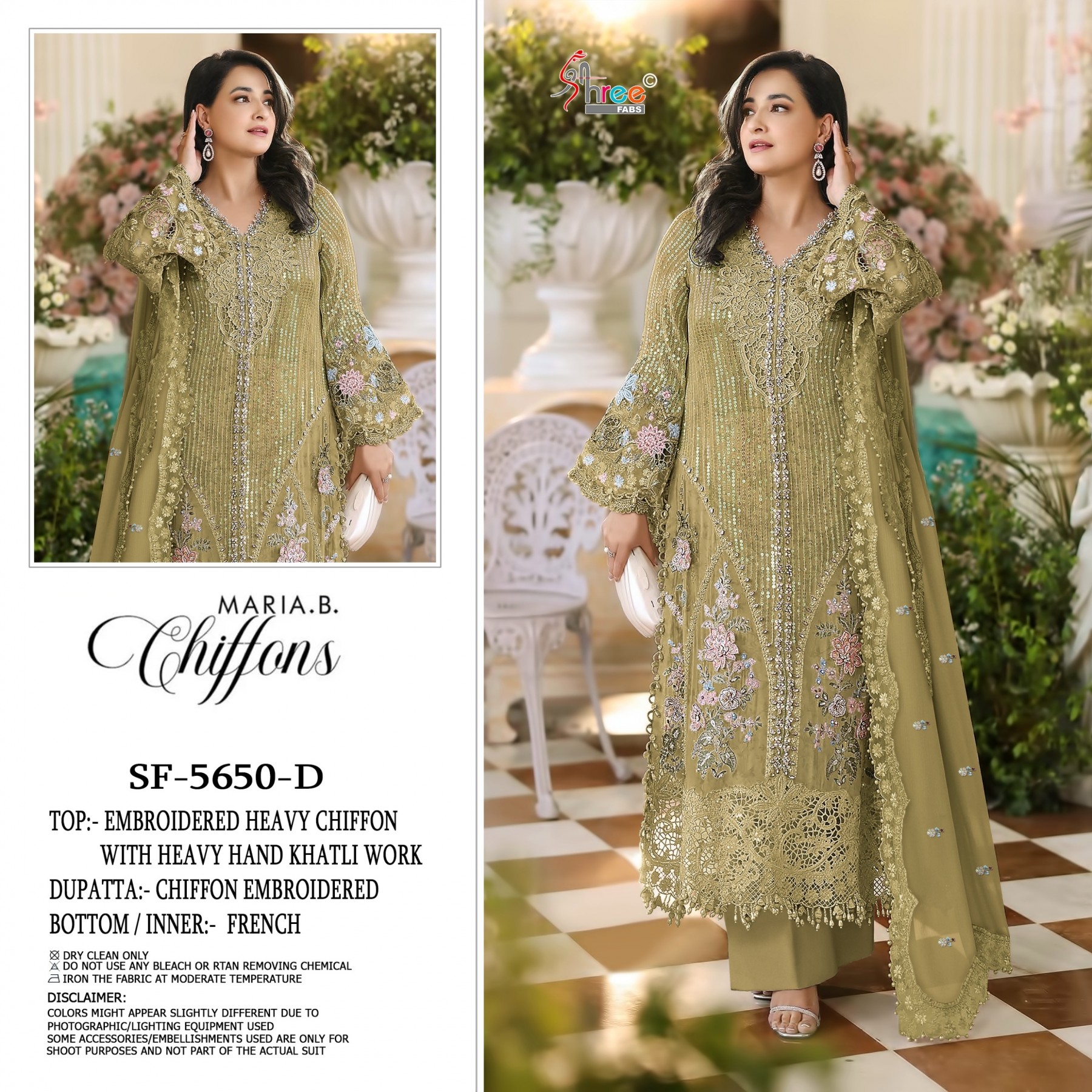 SF-5650 COLOR | Heavy Chiffon Hand Khatli Collection