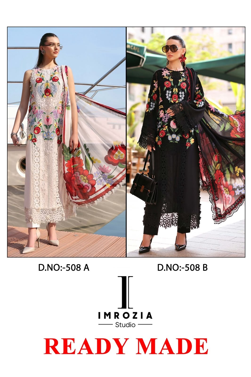 IMROZIA STUDIO 508 AB | Cambric Cotton Embroidered Collection