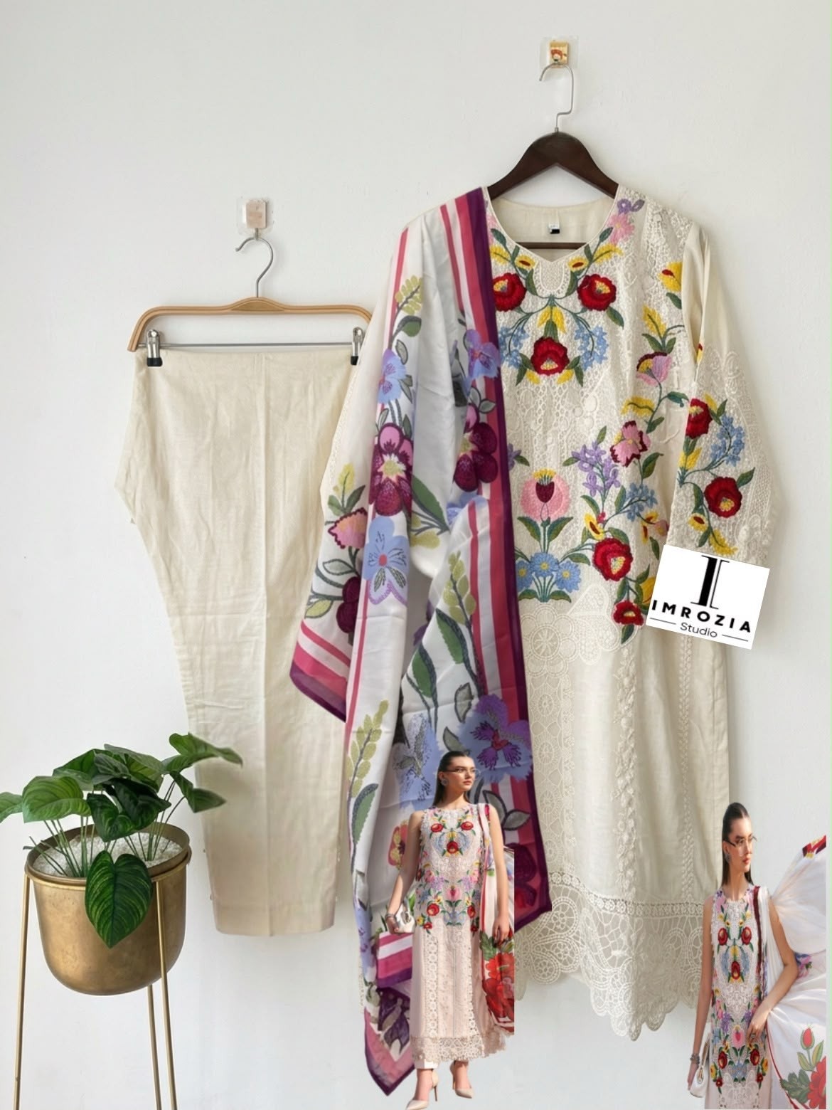 IMROZIA STUDIO 508 AB | Cambric Cotton Embroidered Collection