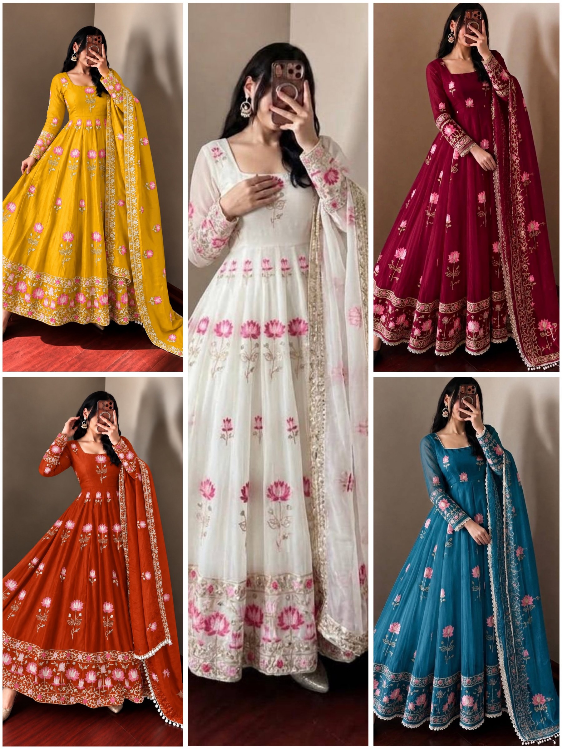 SR-1724 | Fendy Silk Festive Designer Gown Collection