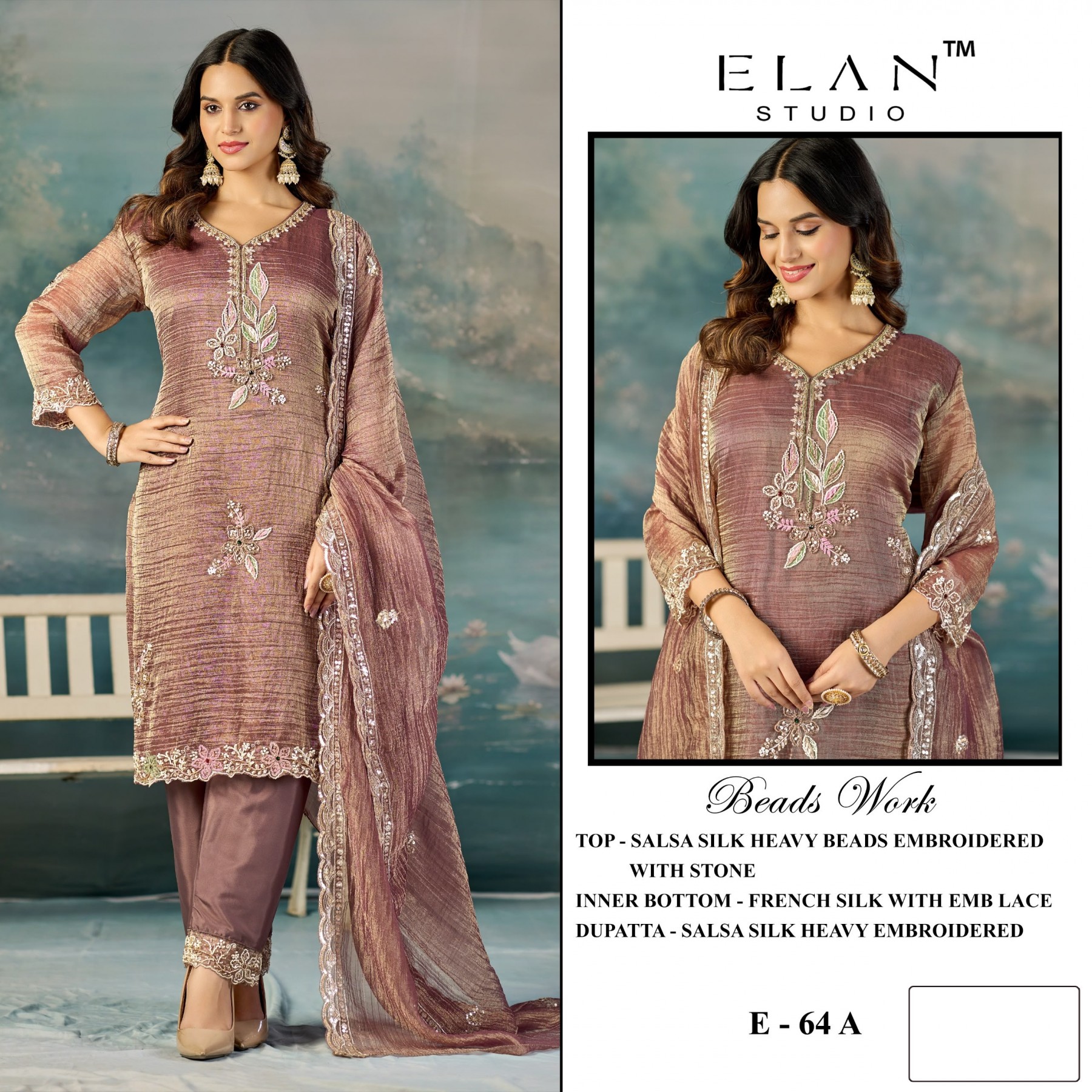 ELAN STUDIO | E-64 Heavy Beads Embroidered Collection