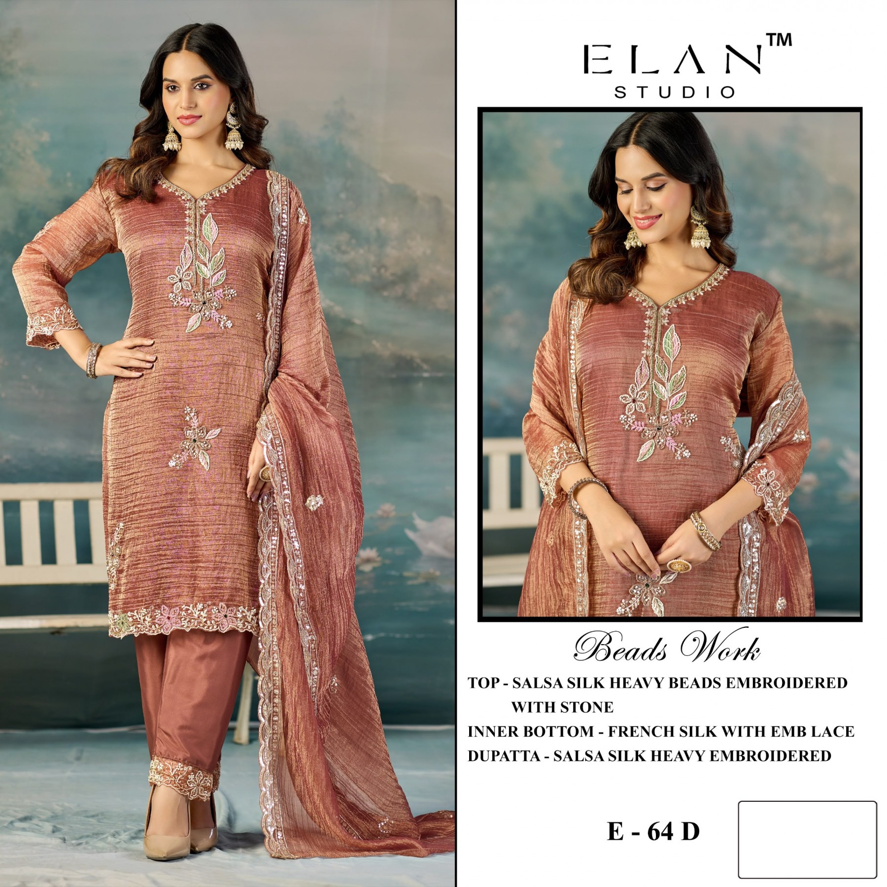 ELAN STUDIO | E-64 Heavy Beads Embroidered Collection