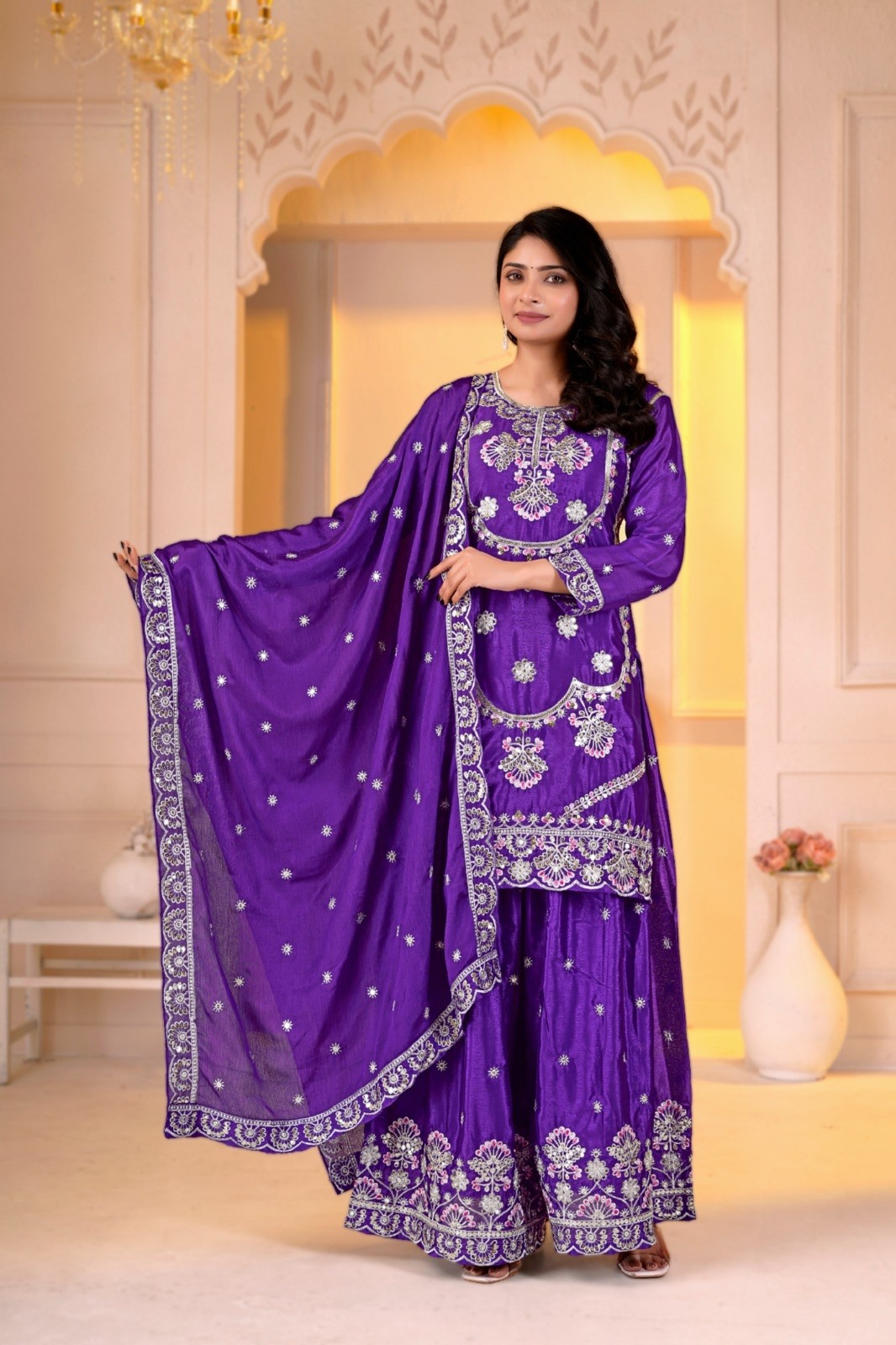 FE-155 | Chinon Sequence & Multi Embroidered Sharara Collection