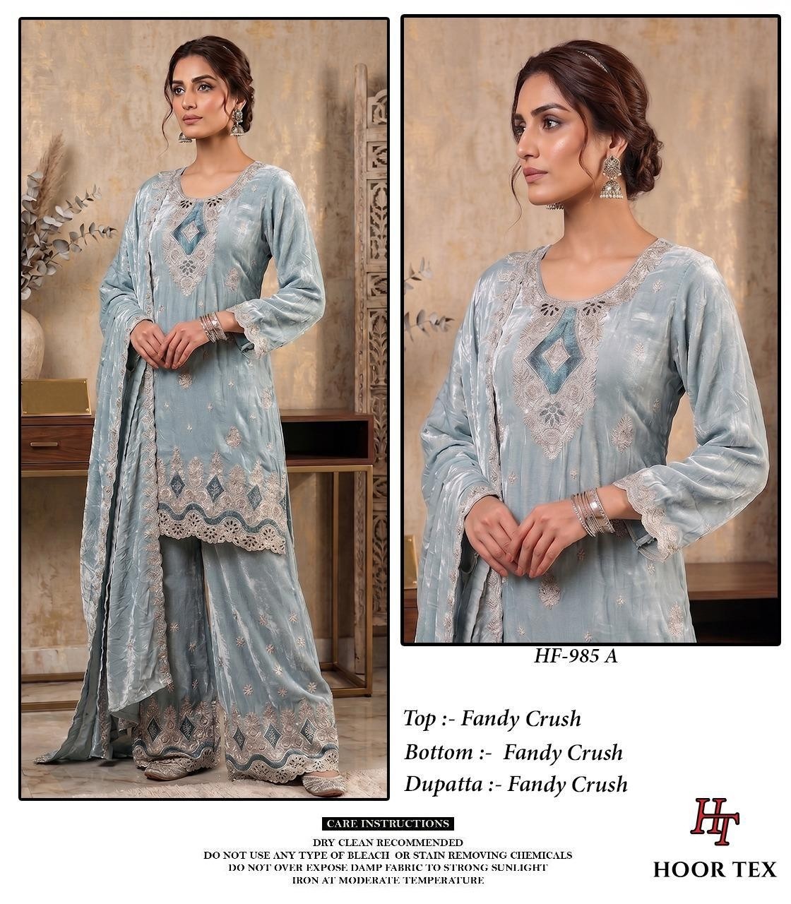 Hoor Tex | HF-985 Pakistani Fandy Crush Collection