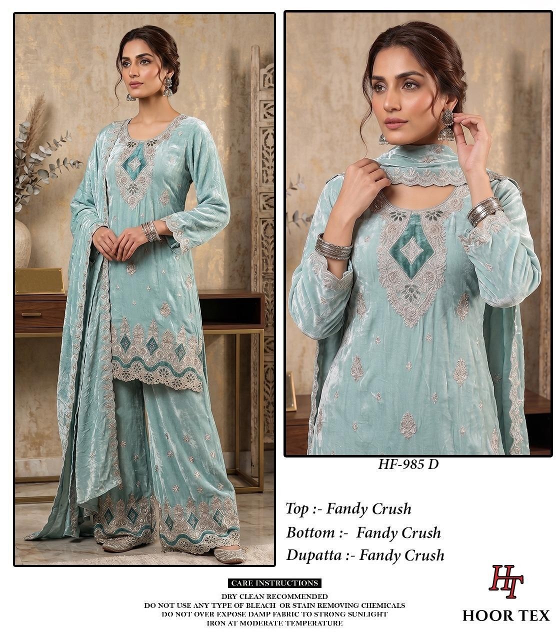 Hoor Tex | HF-985 Pakistani Fandy Crush Collection