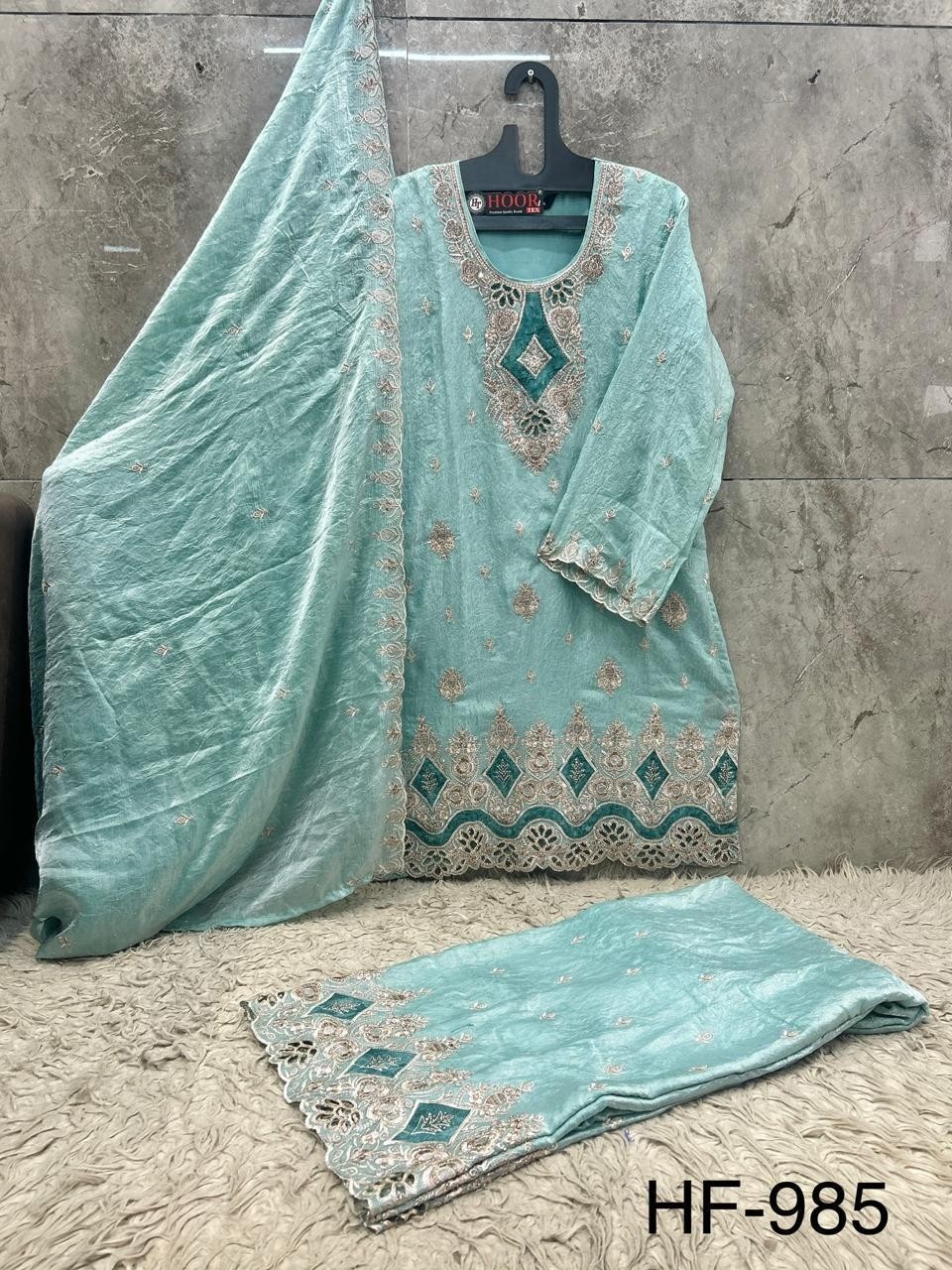 Hoor Tex | HF-985 Pakistani Fandy Crush Collection
