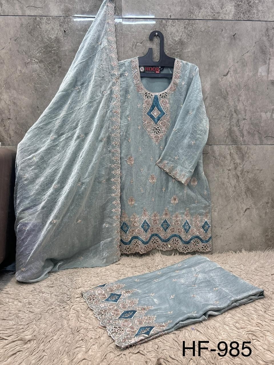 Hoor Tex | HF-985 Pakistani Fandy Crush Collection