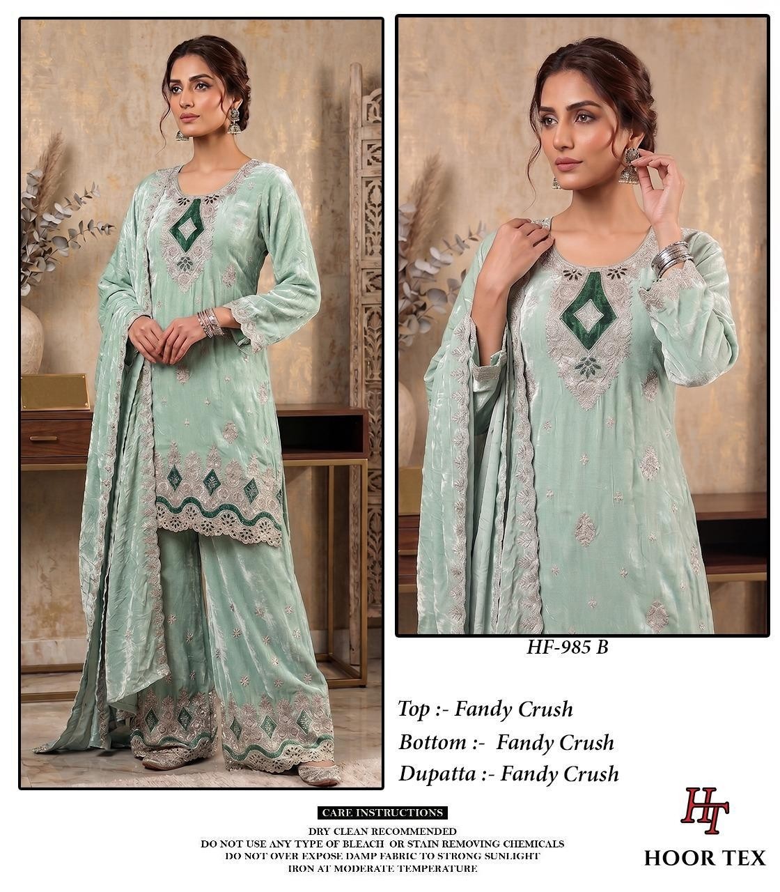 Hoor Tex | HF-985 Pakistani Fandy Crush Collection