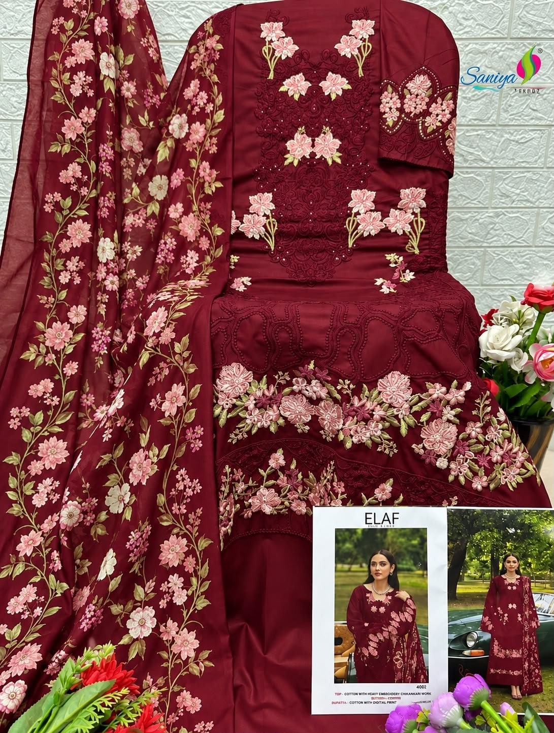 SANIYA TRENDZ | D-7217 Cotton Chikankari Collection