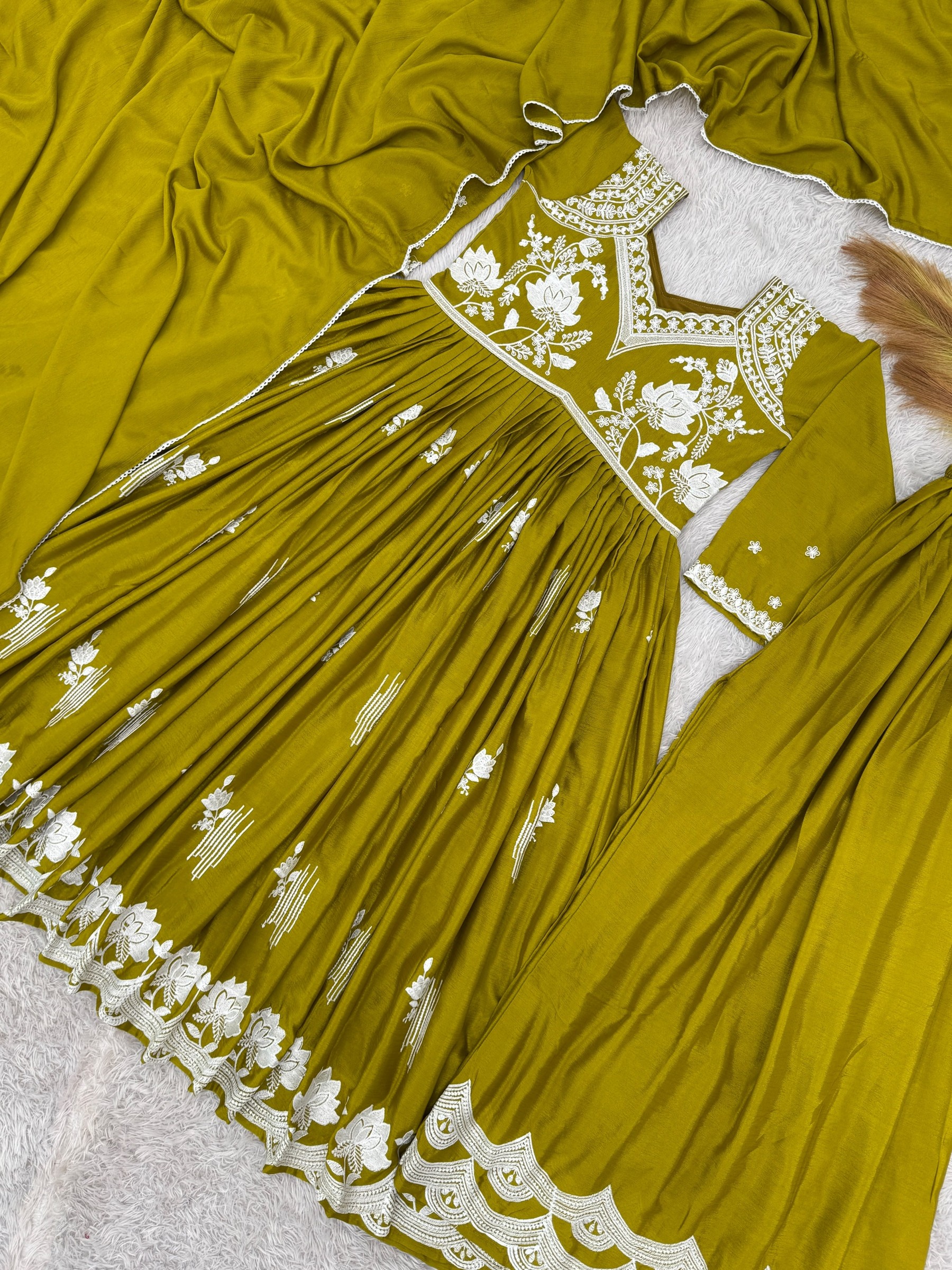 JL-1049 | Pure Chinon Silk Anarkali Designer Collection