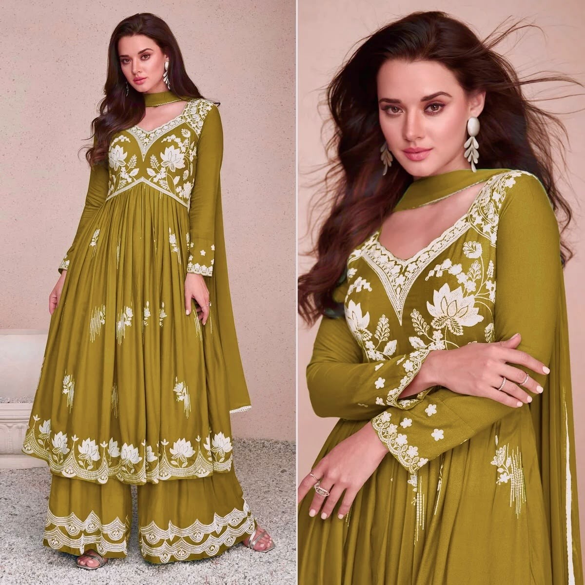 JL-1049 | Pure Chinon Silk Anarkali Designer Collection