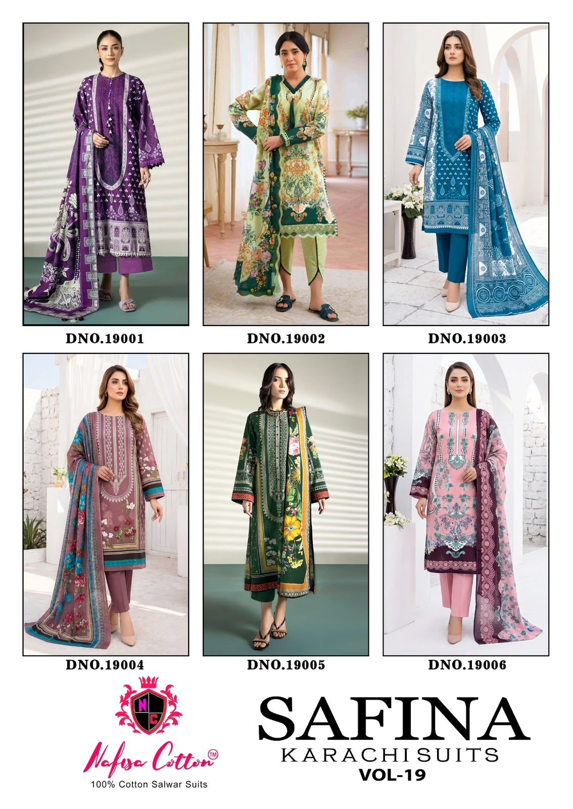 NAFISA COTTON | Safina Karachi Suits Vol. 19
