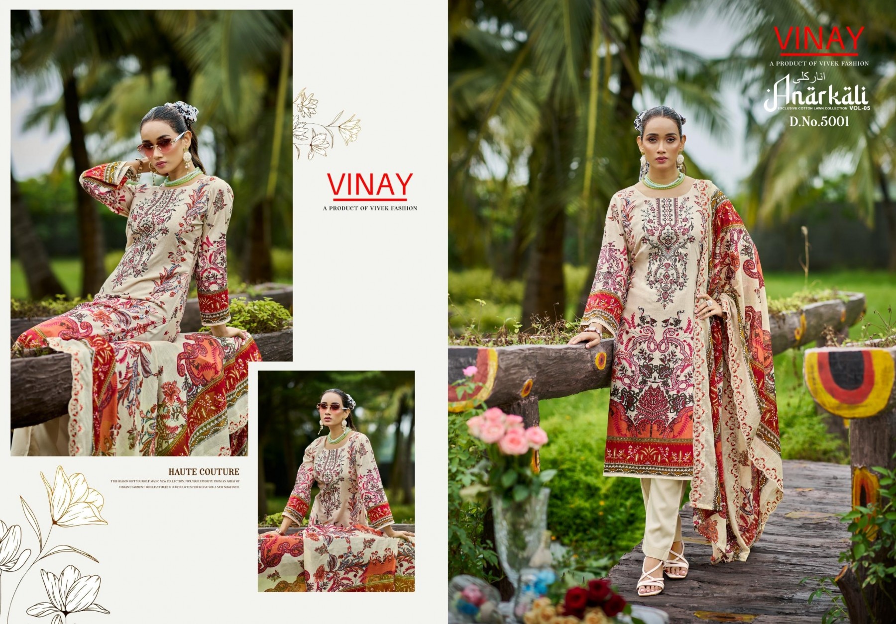 VINAY | Anarkali Vol. 5 Cotton Embroidery Collection