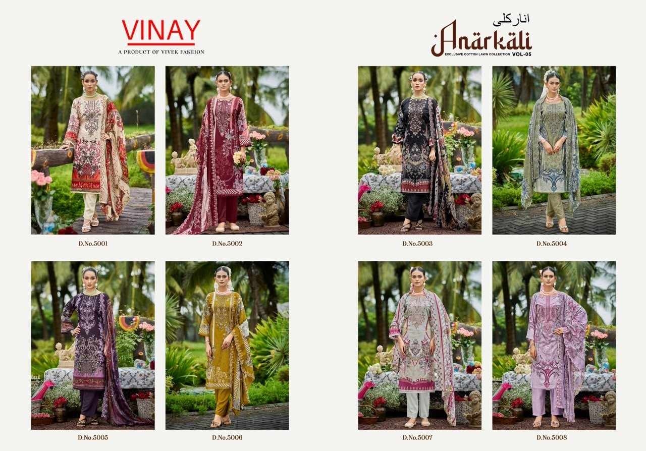 VINAY | Anarkali Vol. 5 Cotton Embroidery Collection