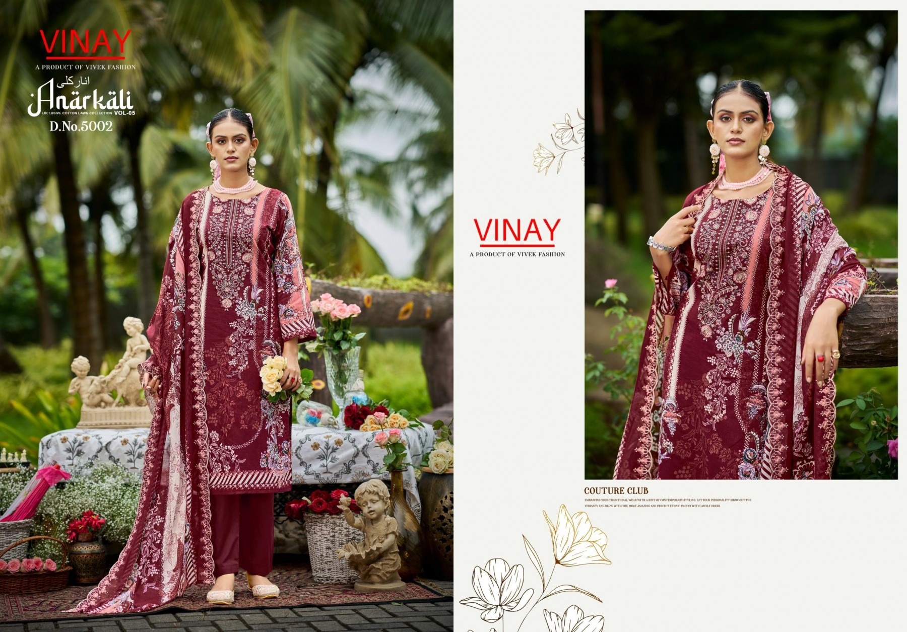VINAY | Anarkali Vol. 5 Cotton Embroidery Collection