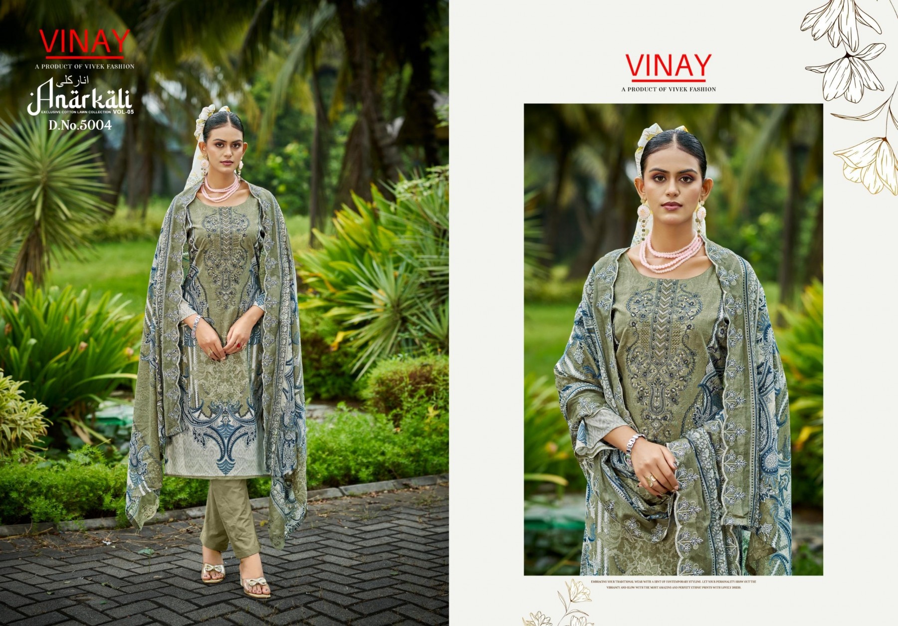 VINAY | Anarkali Vol. 5 Cotton Embroidery Collection