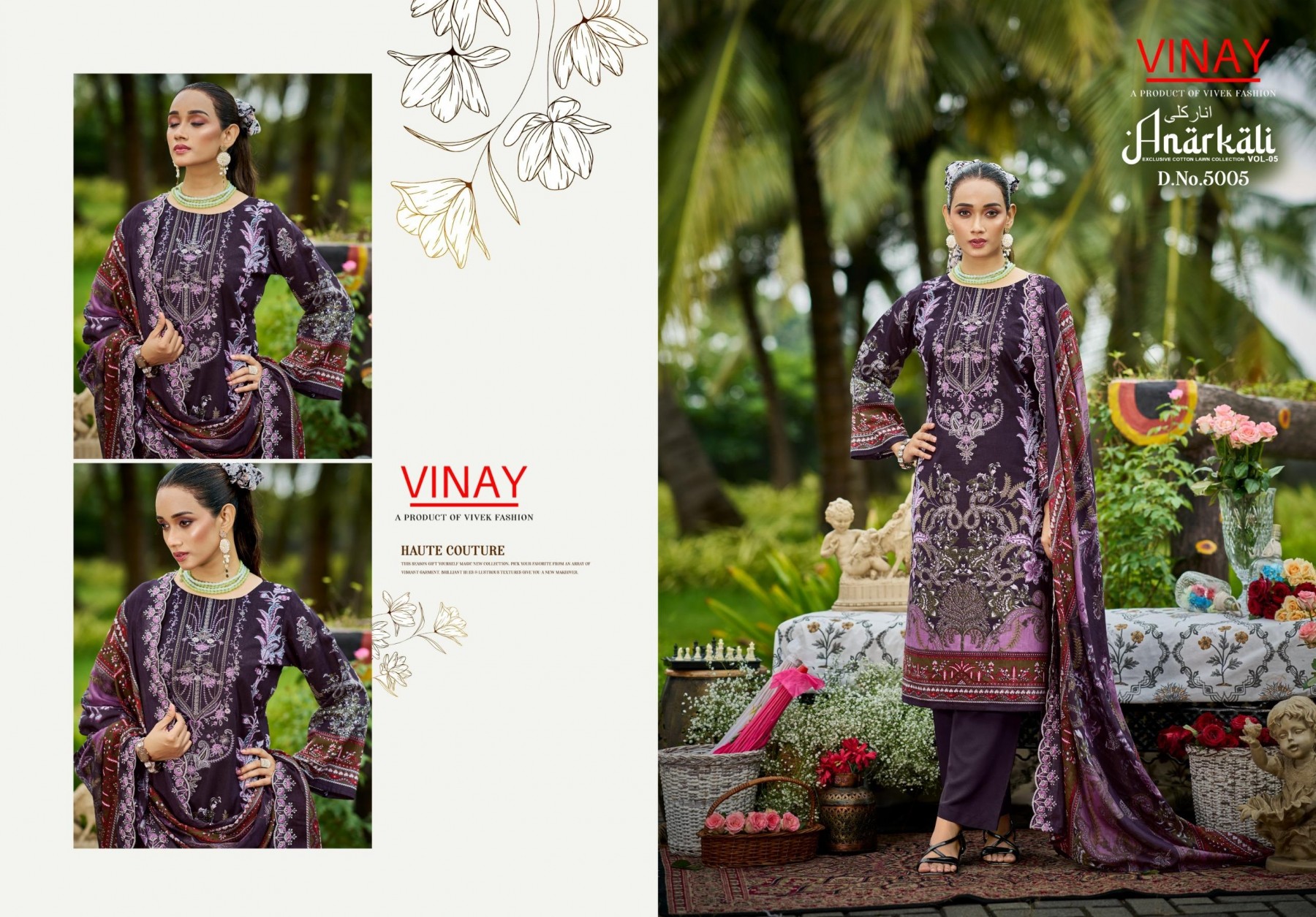 VINAY | Anarkali Vol. 5 Cotton Embroidery Collection