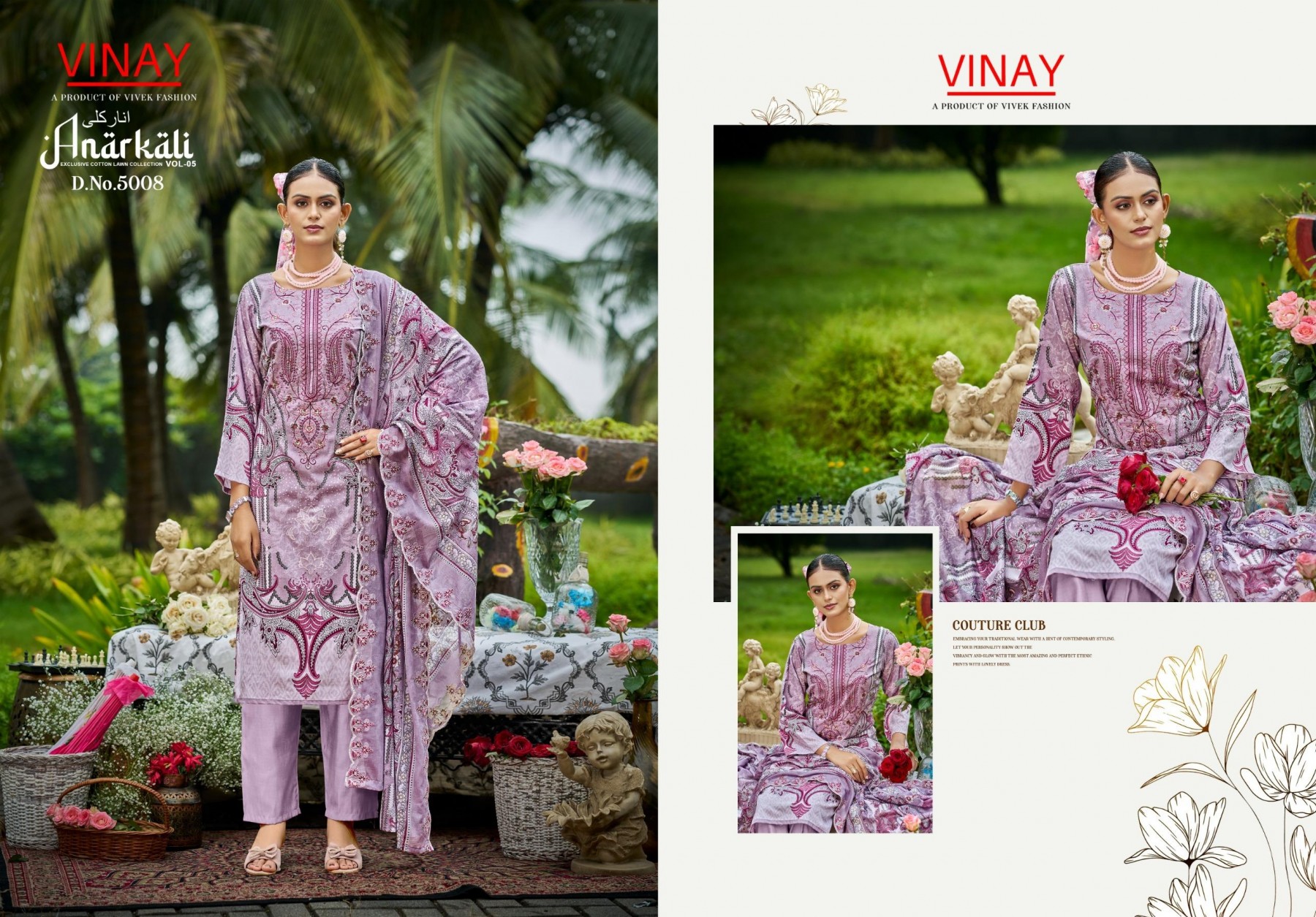 VINAY | Anarkali Vol. 5 Cotton Embroidery Collection
