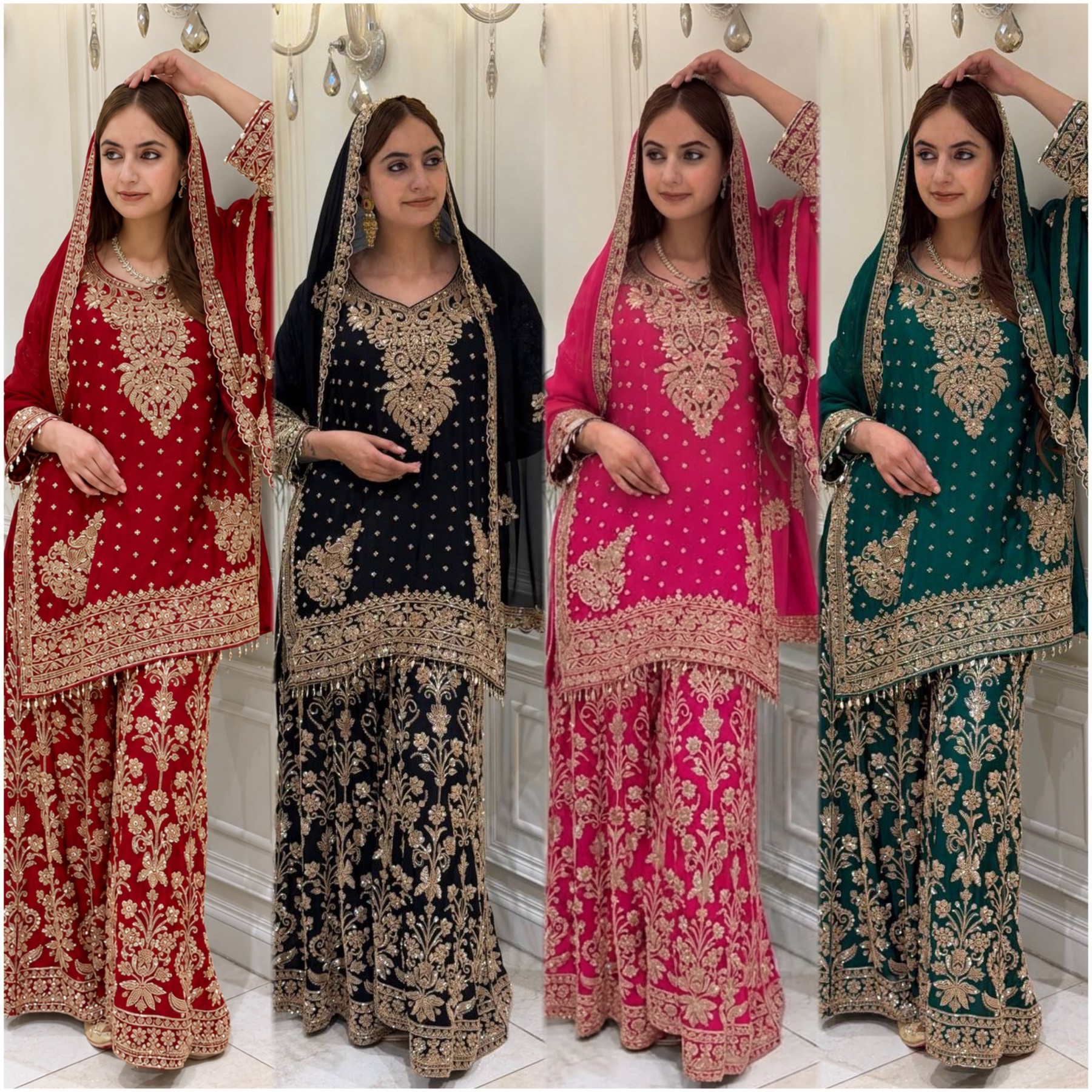 KF-1733 | Heavy Faux Georgette Designer Palazzo Suit | Passion for Fashion