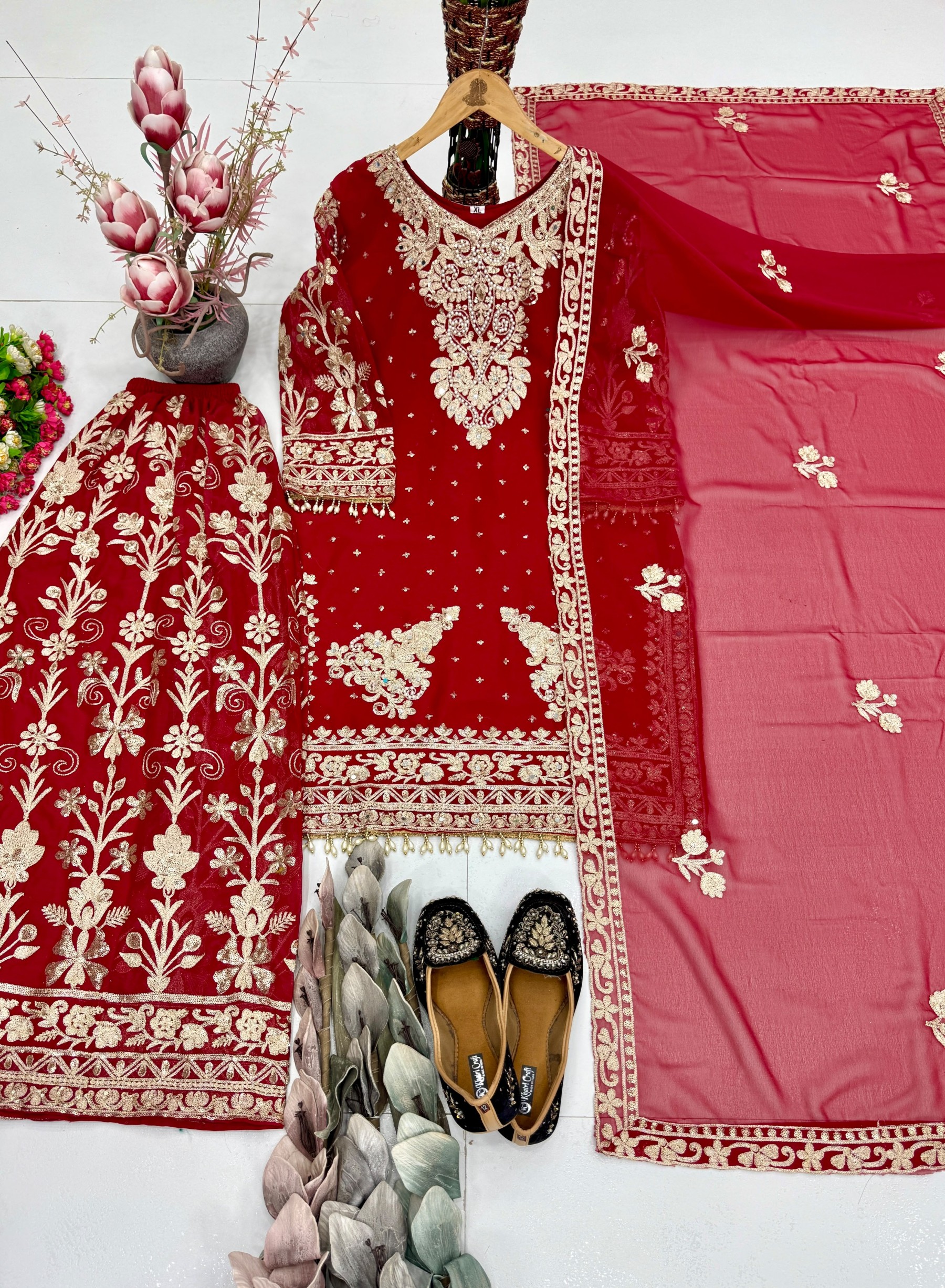 KF-1733 | Heavy Faux Georgette Designer Palazzo Suit | Passion for Fashion