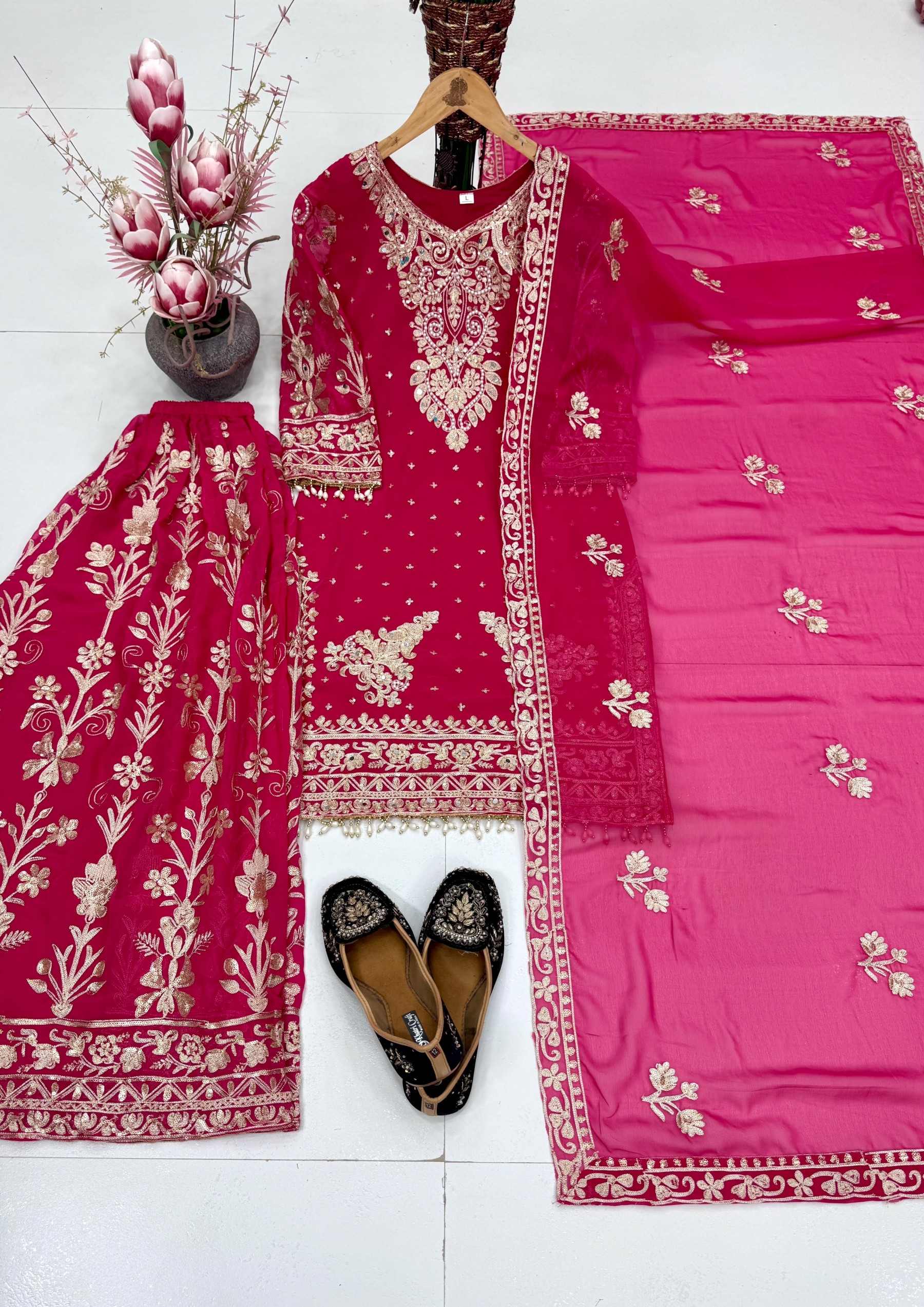 KF-1733 | Heavy Faux Georgette Designer Palazzo Suit | Passion for Fashion