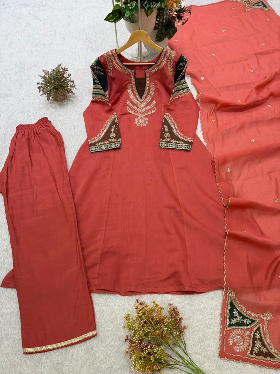 BE-509 | Mul Chanderi Cording Sequence Designer Suit