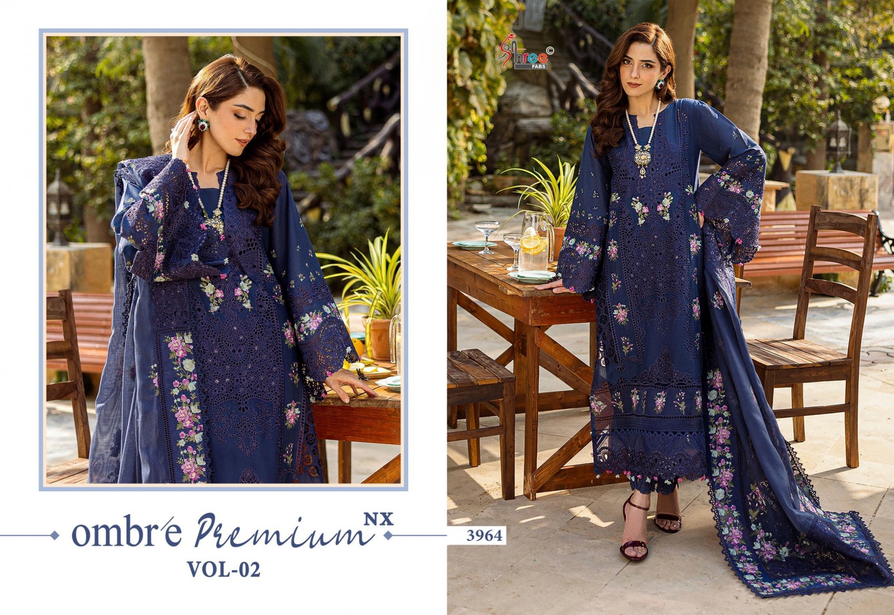 Shree Fabs Surat | OMBRE PREMIUM VOL-2 NX | Heavy Embroidered Dupatta Collection