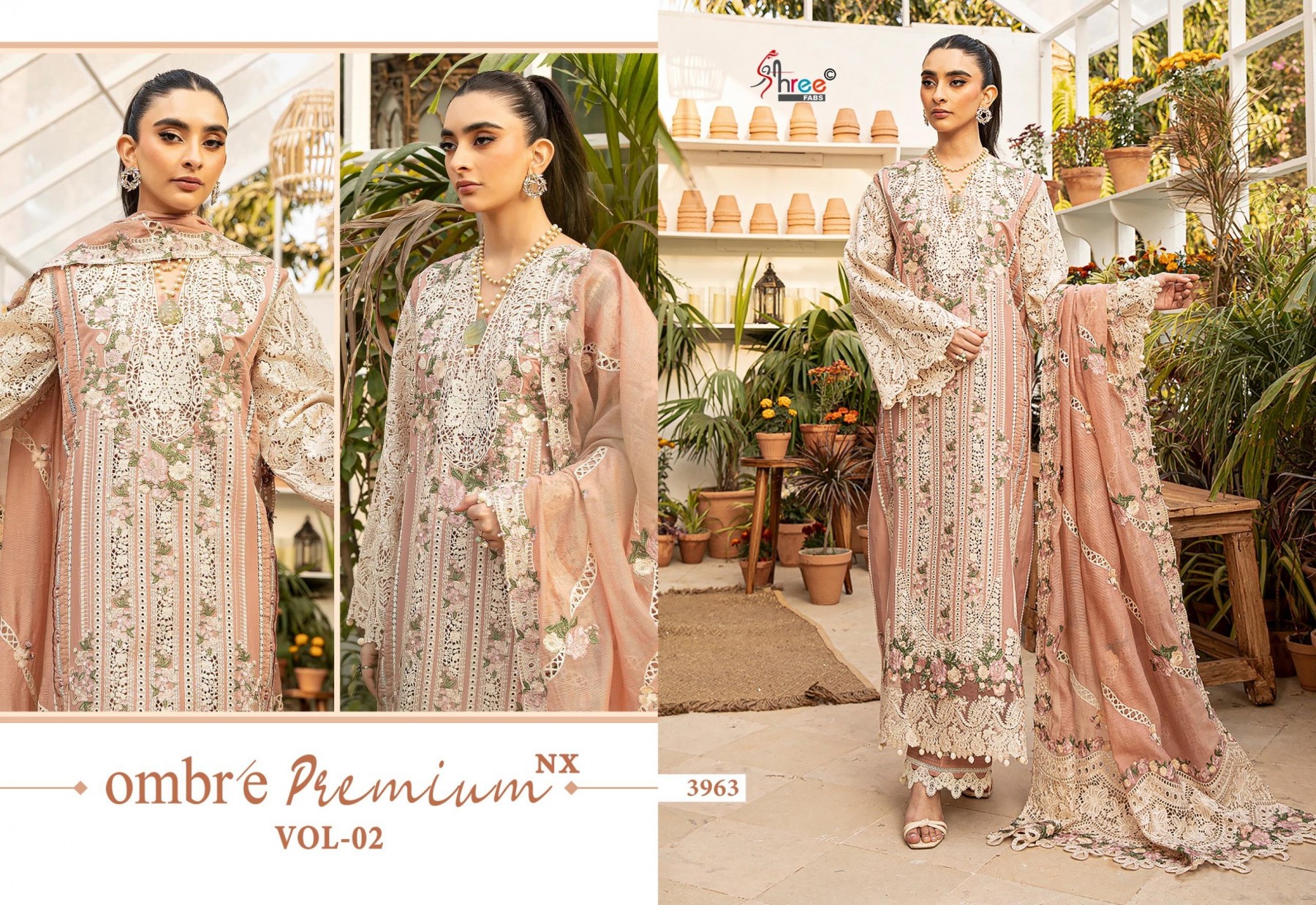 Shree Fabs Surat | OMBRE PREMIUM VOL-2 NX | Heavy Embroidered Dupatta Collection
