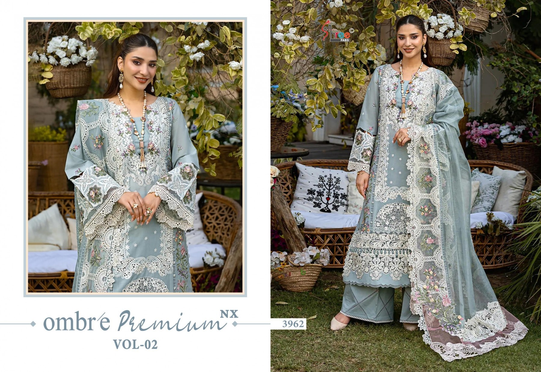 Shree Fabs Surat | OMBRE PREMIUM VOL-2 NX | Heavy Embroidered Dupatta Collection
