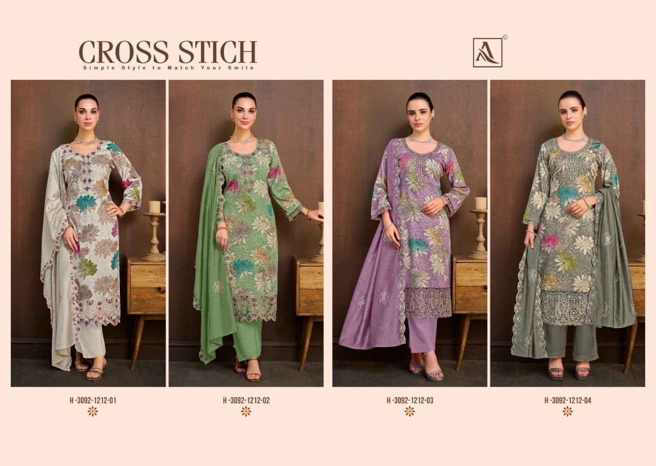 ALOK SUIT | CROSS STITCH | Premium Designer Collection