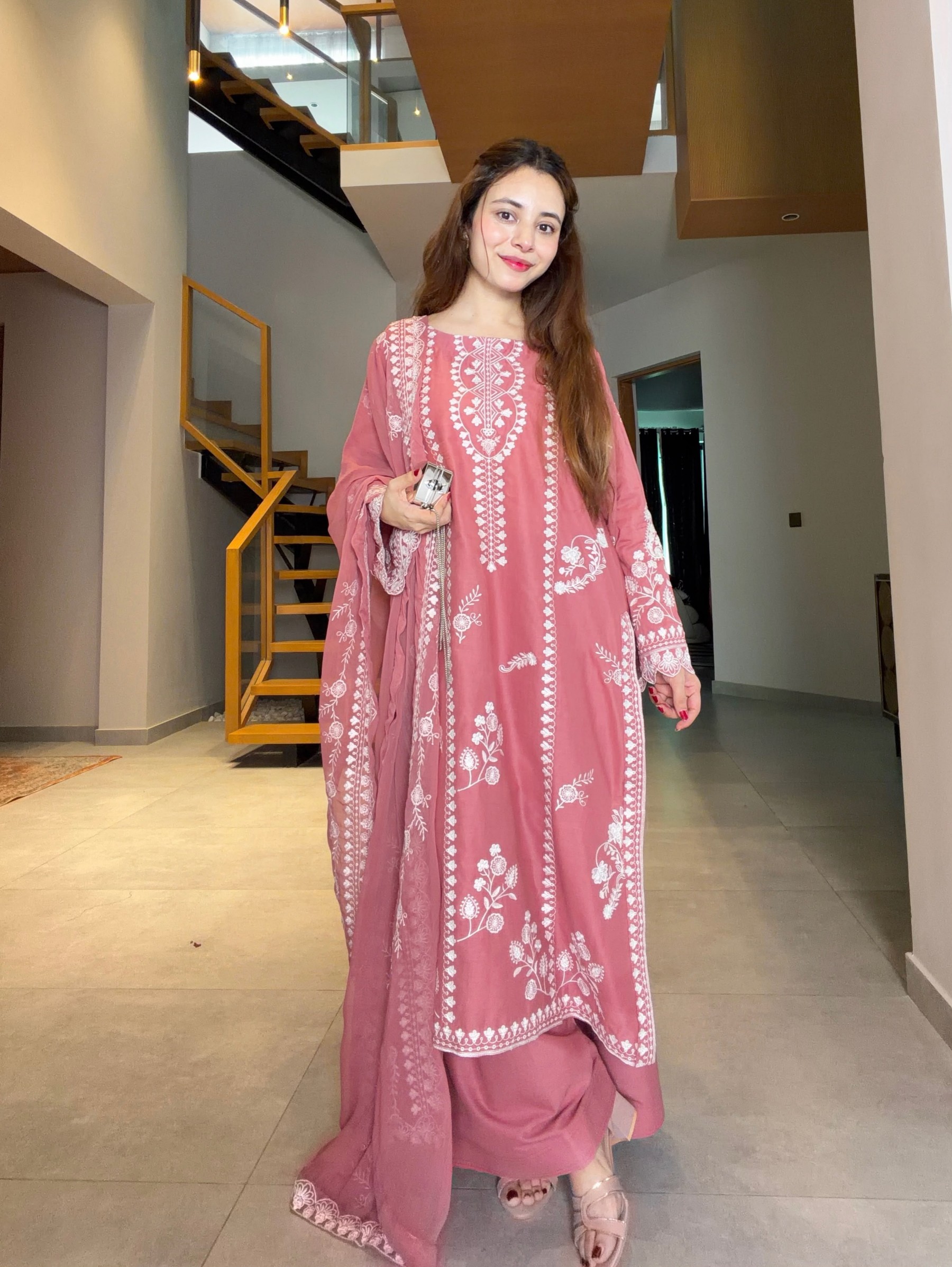 LG-2151 Mul Chanderi Embroidered Pakistani Kurti Collection